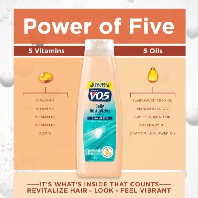 Alberto VO5 Daily Revitalizing Shampoo – 15 oz (Pack of 6)