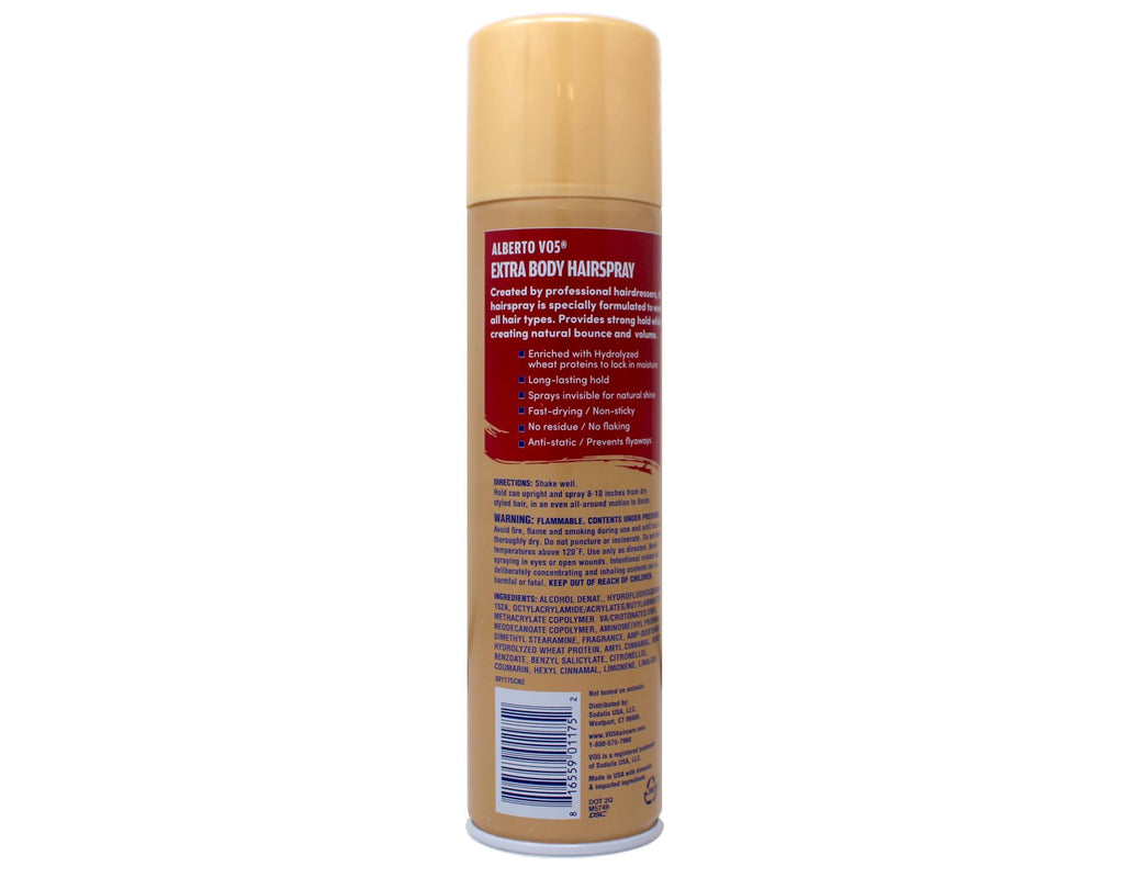 Alberto VO5 Hairspray Extra Body Crystal Clear 8.5 oz Pack of 4