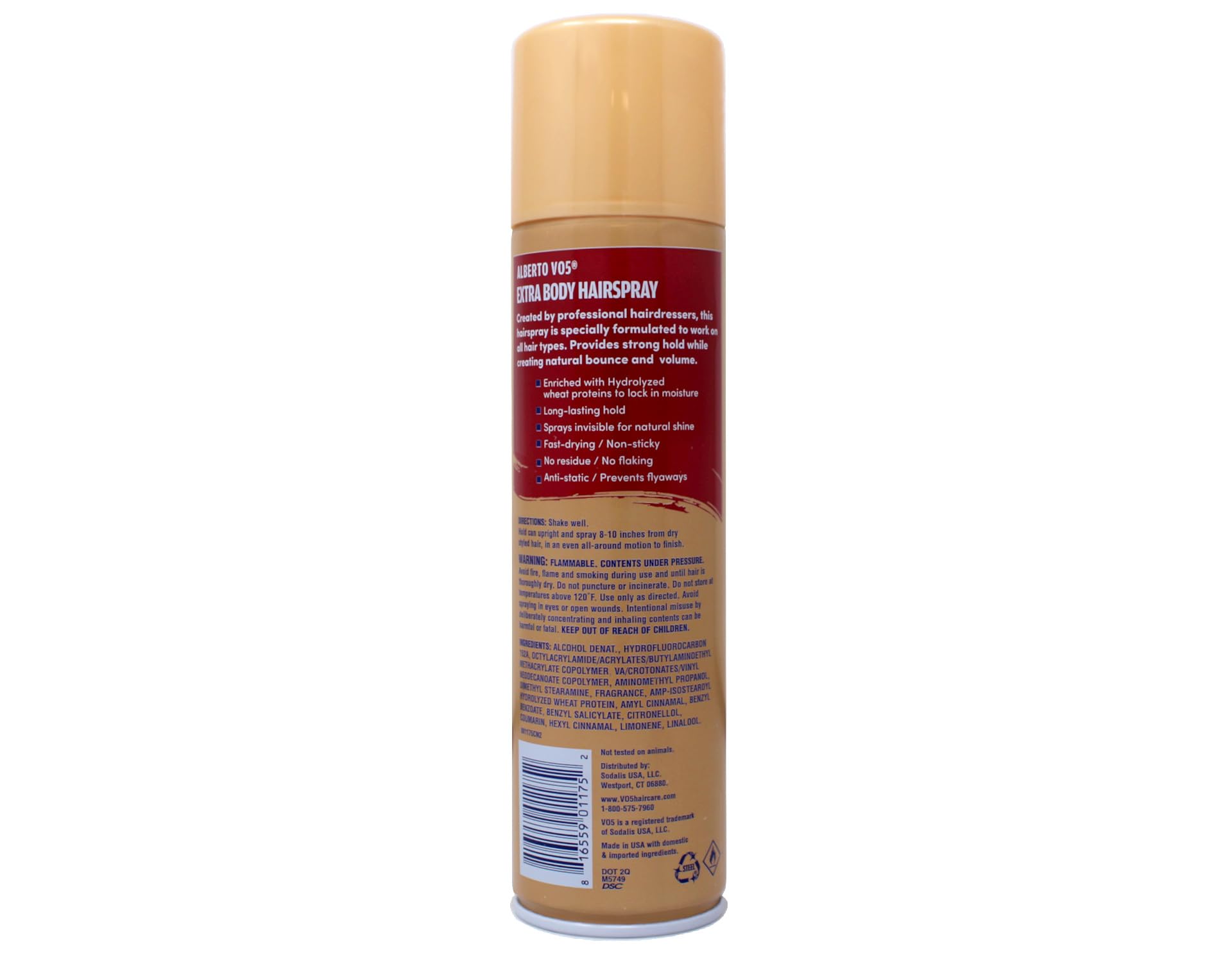Alberto VO5 Hairspray Extra Body Crystal Clear 8.5 oz Pack of 4