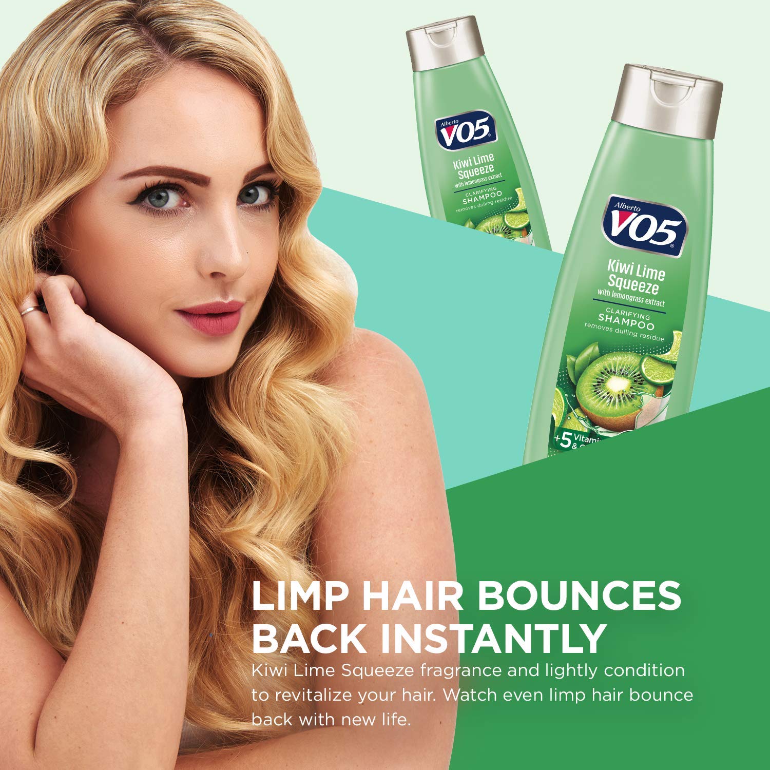 VO5 Herbal Escapes Kiwi Lime Squeeze Clarifying Shampoo – 12.5 oz