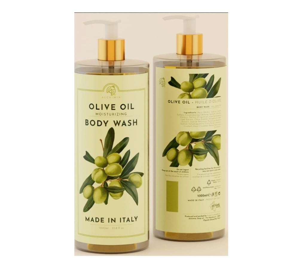 Alchimia Olive Oil Moisturizing Body Wash – 33.8 oz / 1000 ml – Made in Italy