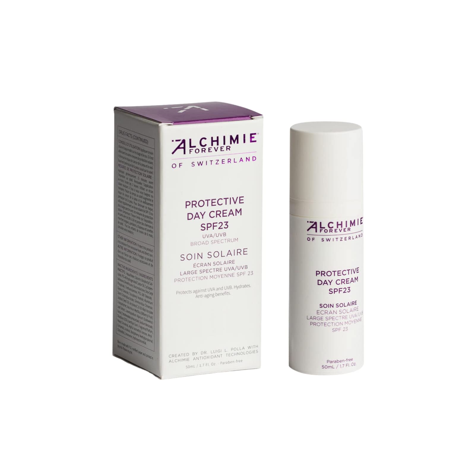 Alchimie Forever Protective Day Cream SPF 23 – Benzene-Free, UVA/UVB Defense & Hydration | 1.7 fl oz