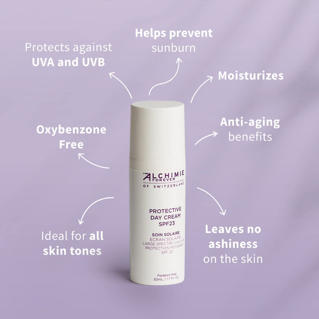 Alchimie Forever Protective Day Cream SPF 23 – Benzene-Free, UVA/UVB Defense & Hydration | 1.7 fl oz