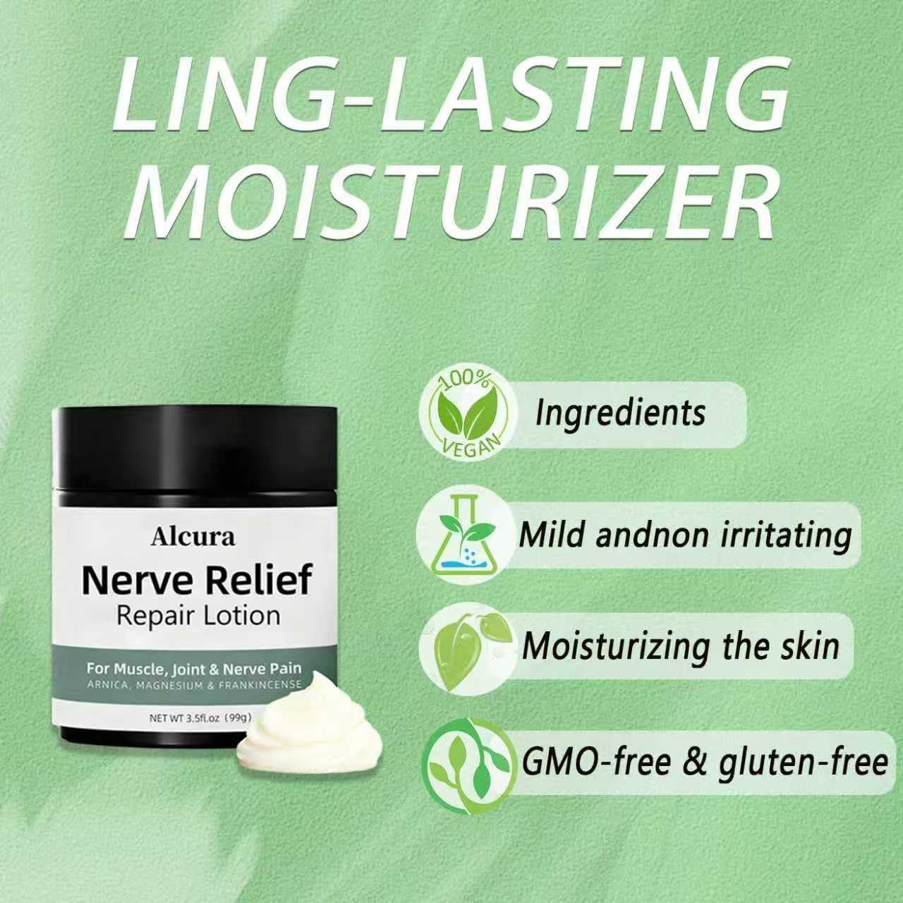 Alcura Nerve Cream with Calendula & Magnesium – Daily Body Nourishment (3.5 oz)
