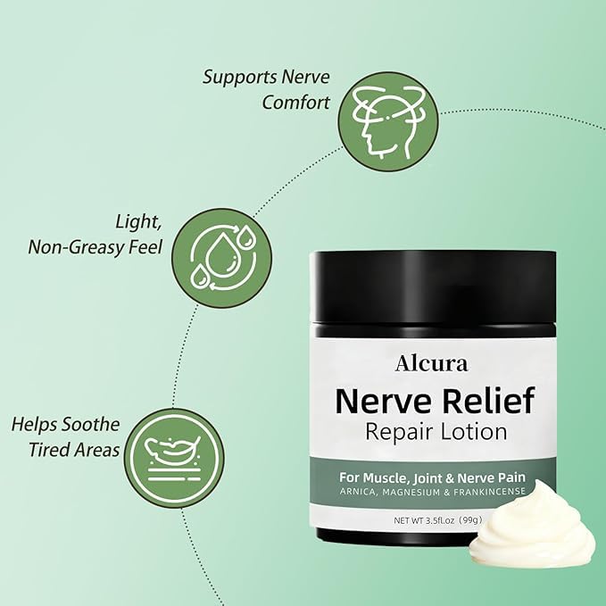Alcura Nerve Cream with Calendula & Magnesium – Daily Body Nourishment (3.5 oz)