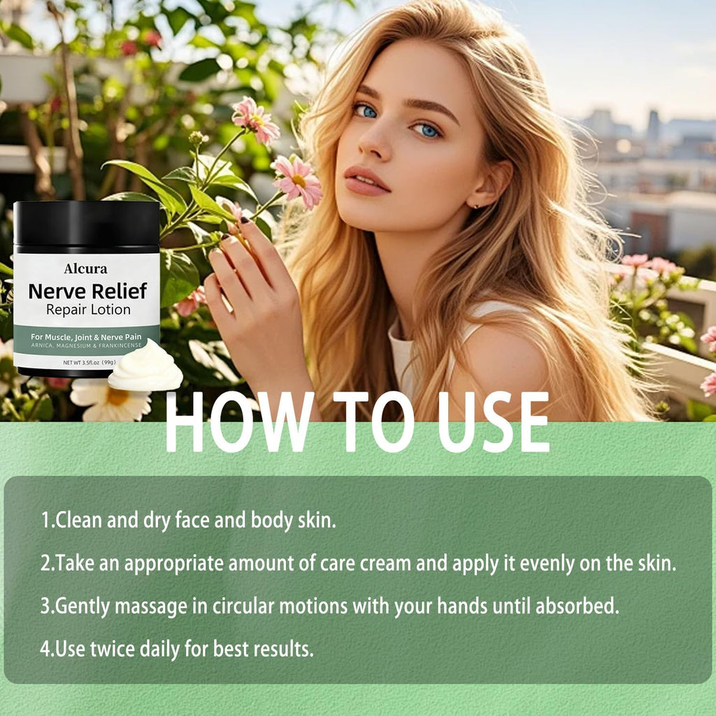Alcura Nerve Cream with Calendula & Magnesium – Daily Body Nourishment (3.5 oz)