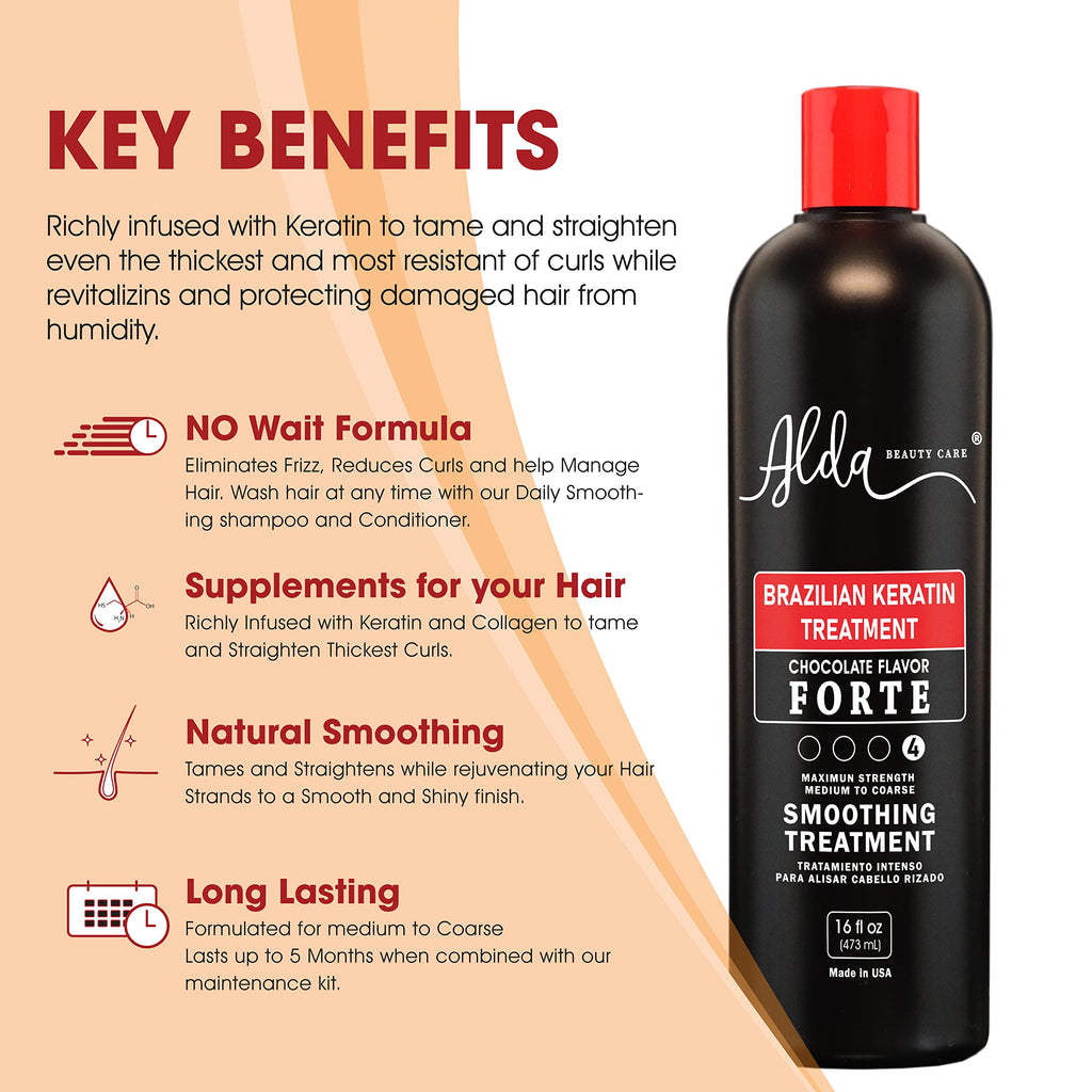 Alda Chocolate Brazilian Keratin Treatment – 16 oz | Smoothing & Frizz Control