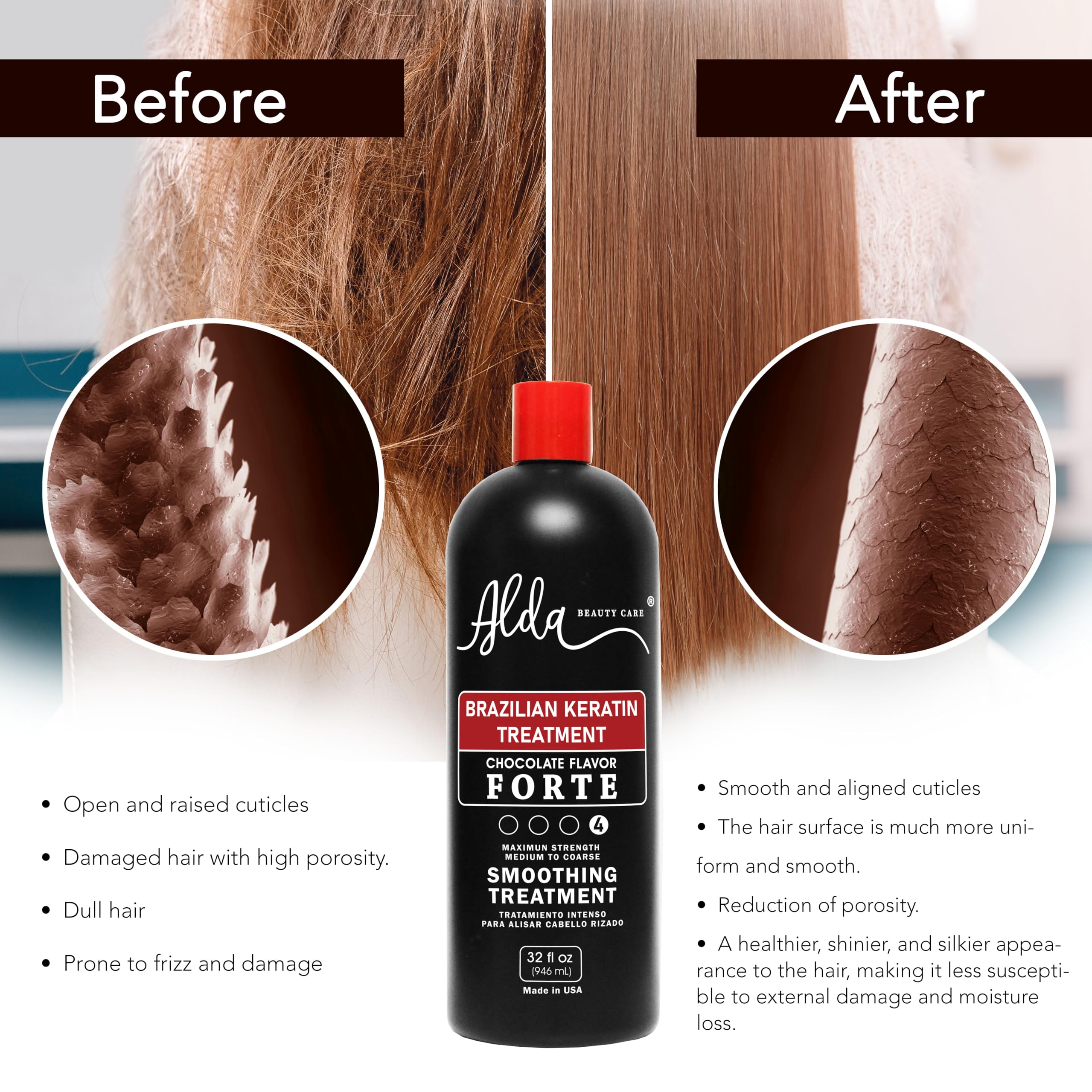Alda Chocolate Brazilian Keratin Treatment – 16 oz | Smoothing & Frizz Control