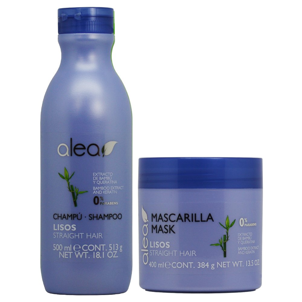 Alea Straight Hair Shampoo & Mask Set – Bamboo Extract & Keratin for Smooth, Manageable Hair