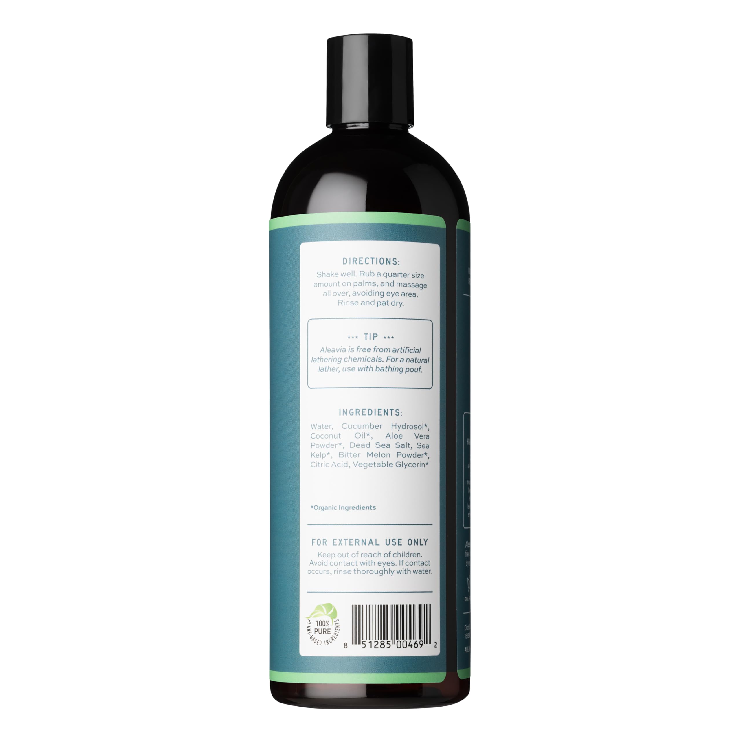Aleavia Body Cleanse – Organic Prebiotic Body Wash with Cucumber & Bitter Melon – 16 oz