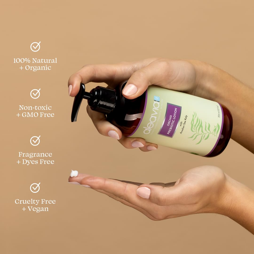 Aleavia Orchid Prebiotic Body Lotion – Lightly Scented, All-Natural Moisturizer