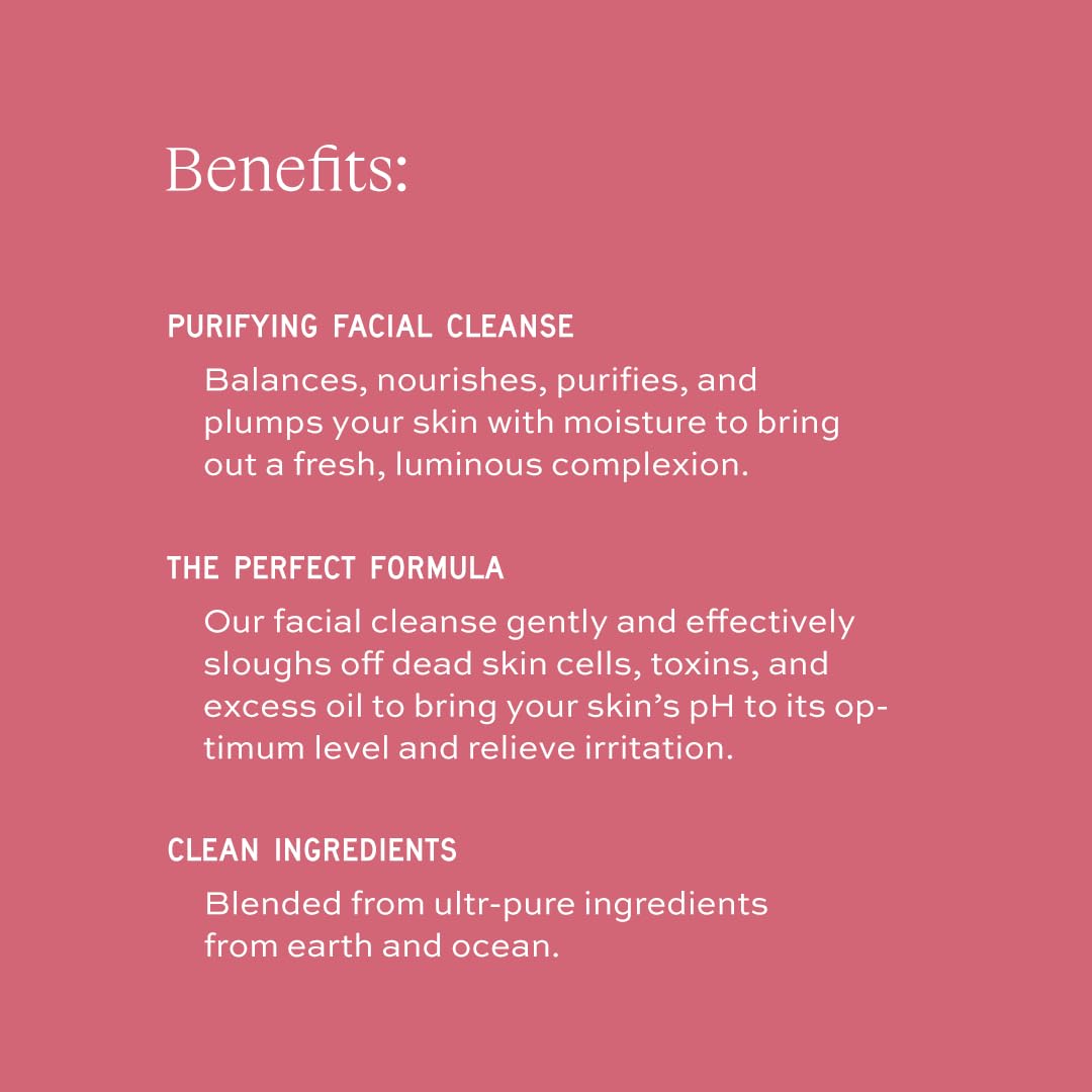 Aleavia Purifying Facial Cleanse – Fragrance-Free Organic Prebiotic Vegan Face Wash – 8 oz (New Formula)