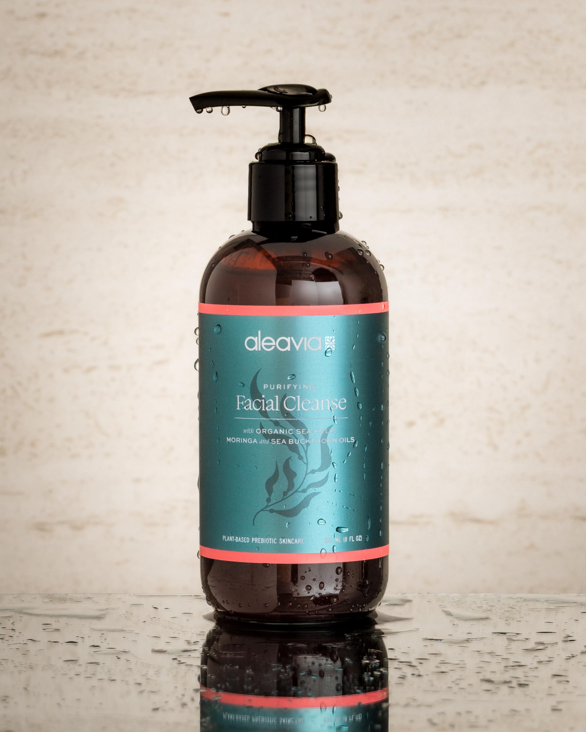 Aleavia Purifying Facial Cleanse – Fragrance-Free Organic Prebiotic Vegan Face Wash – 8 oz (New Formula)