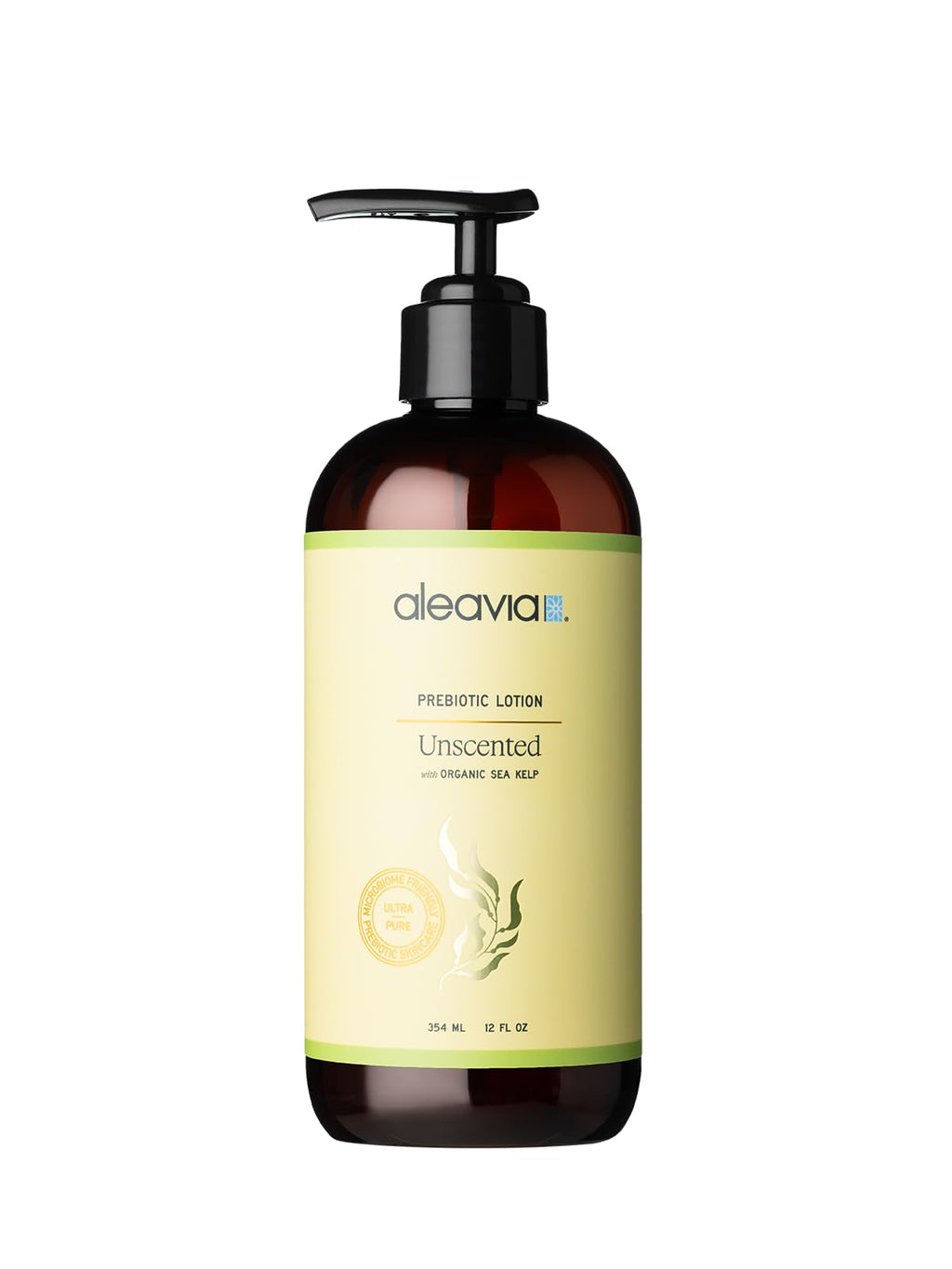 Aleavia Unscented Prebiotic Body Lotion – Fragrance-Free, Sulfate-Free All-Natural Moisturizer for Sensitive Skin | 12 oz