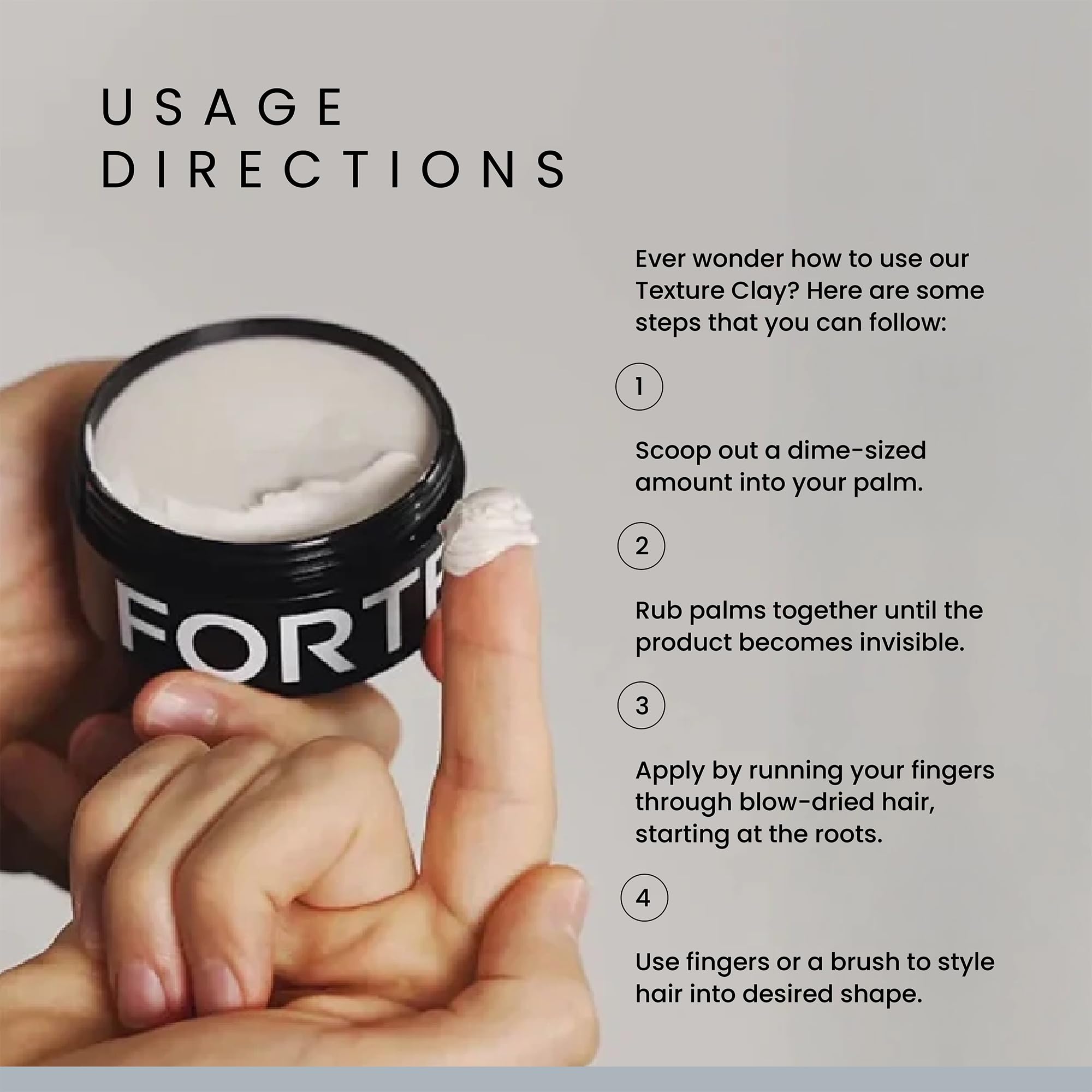 Alex Costa Forte Series Hair Clay for Men | Extreme Hold, Matte Finish, Natural Ingredients