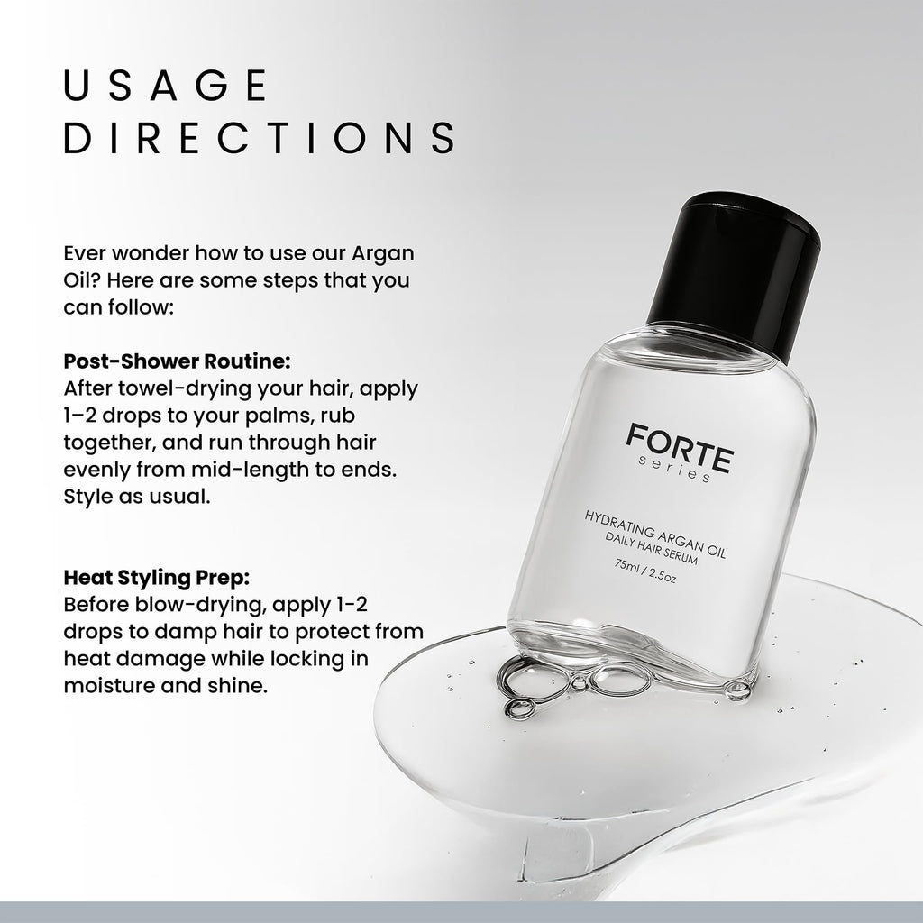 Alex Costa Hydrating Argan Oil Daily Hair Serum for Men | Forte Series | Sulfate Free