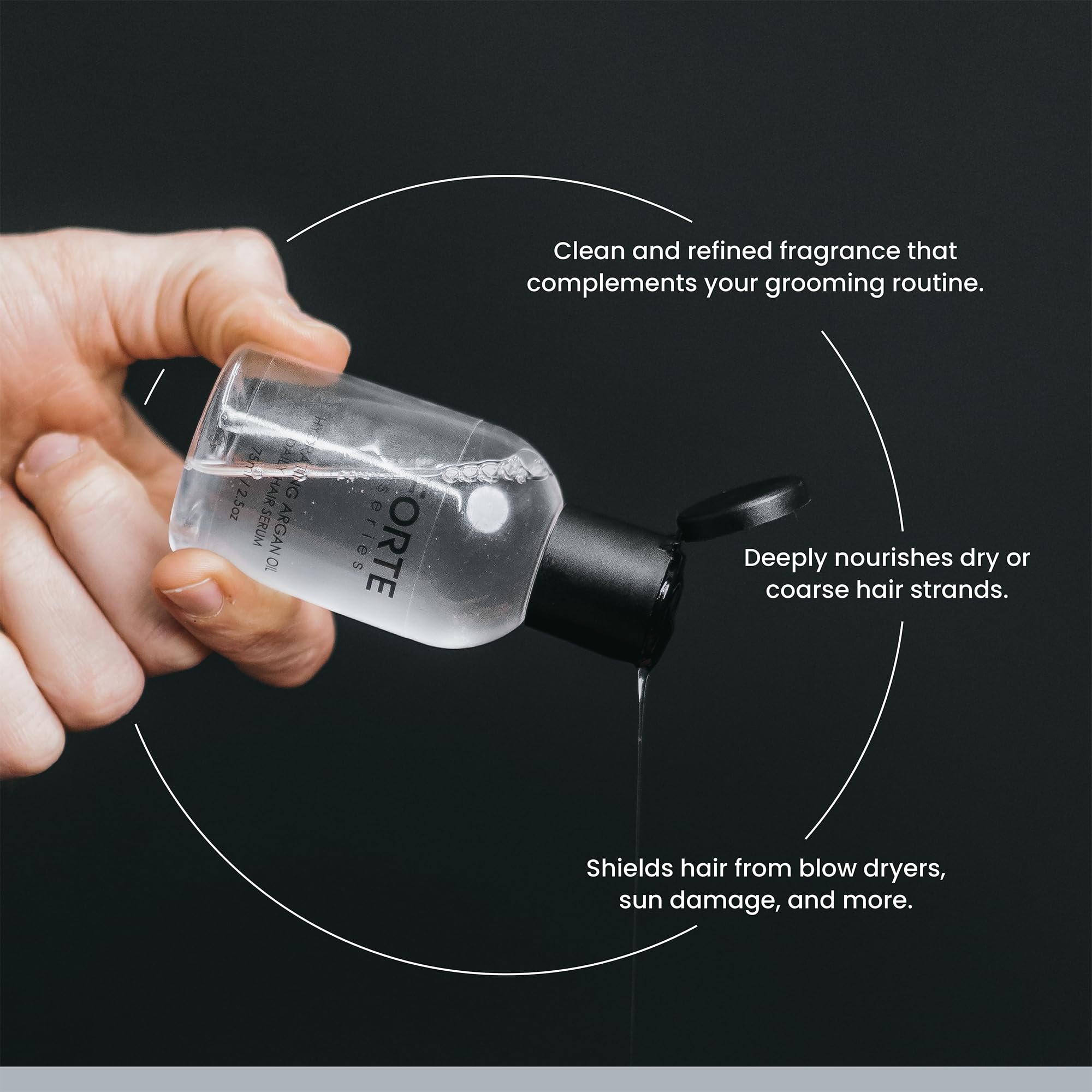 Alex Costa Hydrating Argan Oil Daily Hair Serum for Men | Forte Series | Sulfate Free