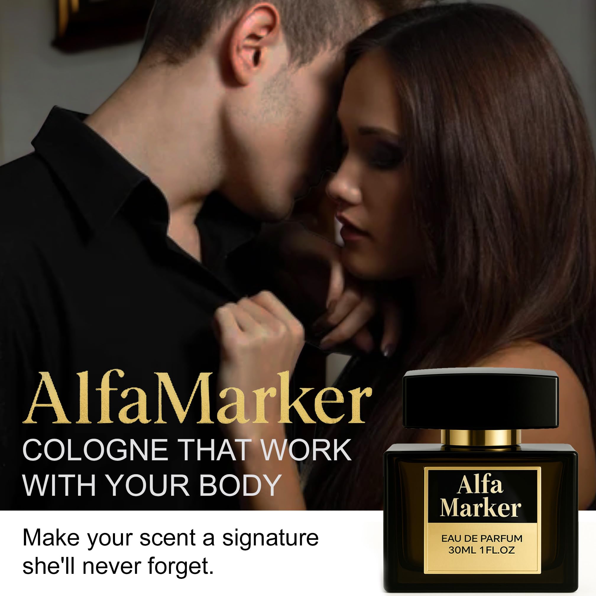 ALFAMARKER Cologne for Men with Pheromones – Extra Strength, Long-Lasting