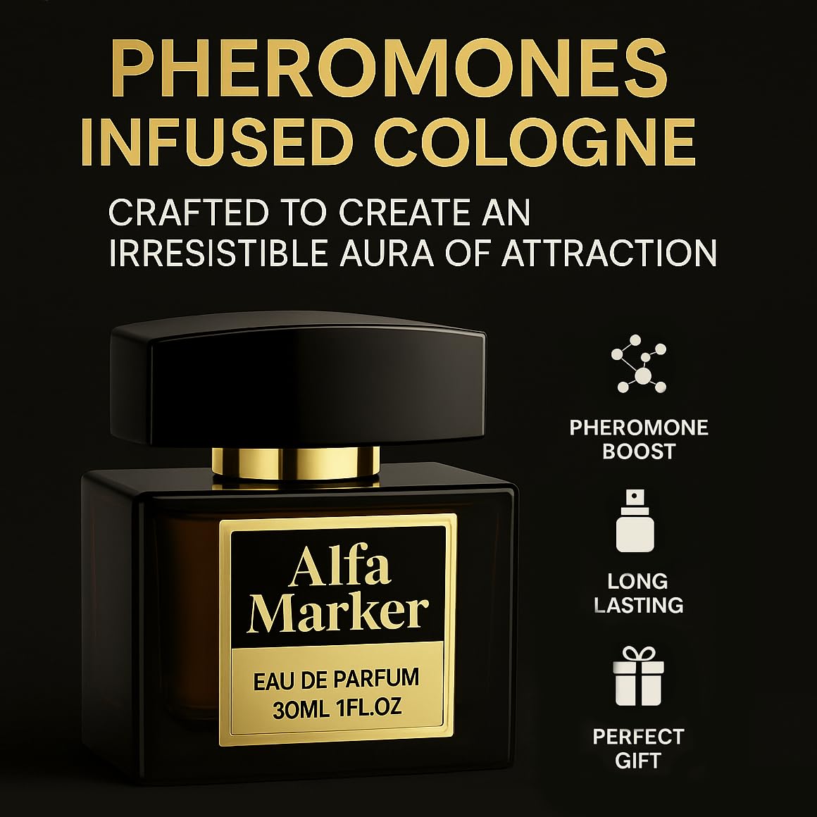 ALFAMARKER Cologne for Men with Pheromones – Extra Strength, Long-Lasting
