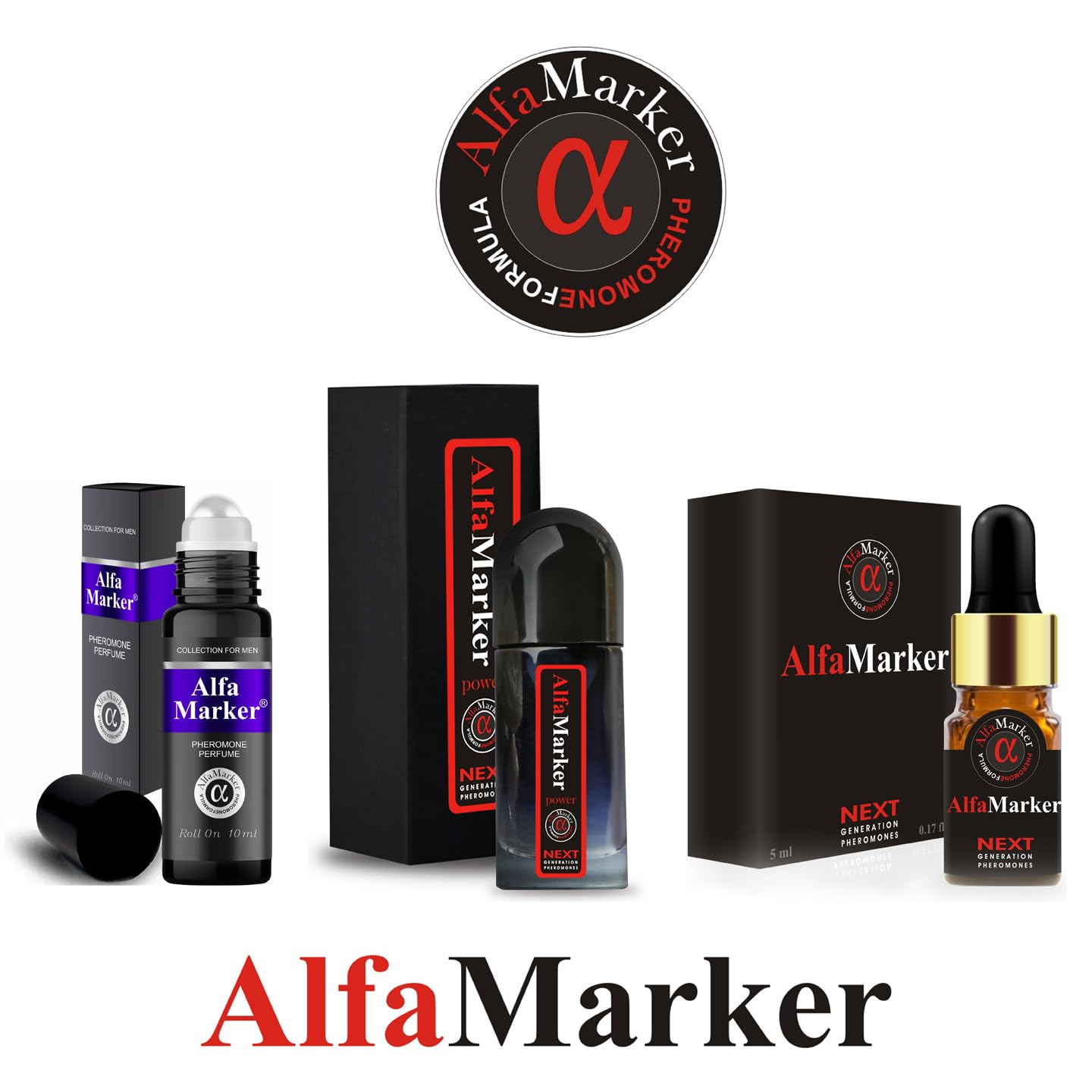 ALFAMARKER Concentrated Pheromone Cologne for Men — Extra-Strength, 5 ml Travel Size