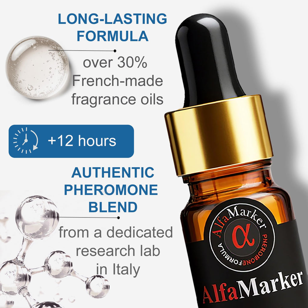 ALFAMARKER Concentrated Pheromone Cologne for Men — Extra-Strength, 5 ml Travel Size