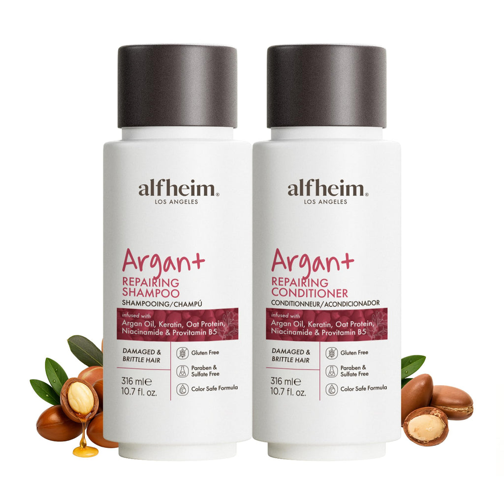 ALFHEIM Argan+ Repairing Shampoo & Conditioner Set – Dry, Damaged & Frizzy Hair