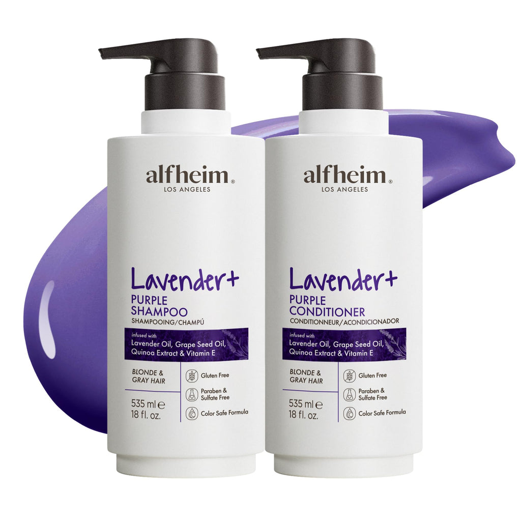 ALFHEIM Lavender+ Purple Shampoo & Conditioner for Blonde & Silver Hair