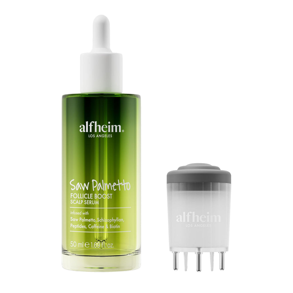 ALFHEIM Saw Palmetto Scalp Serum – Caffeine & Biotin for Thicker Hair | 1.69 fl oz + Serum Applicator