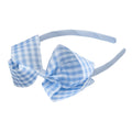 Large Bluebell Gingham Alice Band