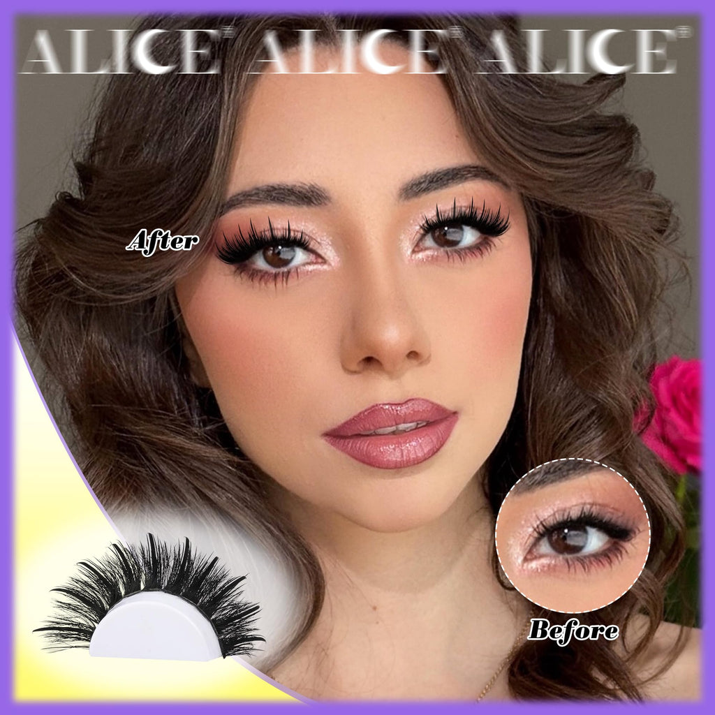ALICE Wispy Lash Clusters Kit 100D – D-Curl Manga Lashes, Glue, Tweezers, 228pcs