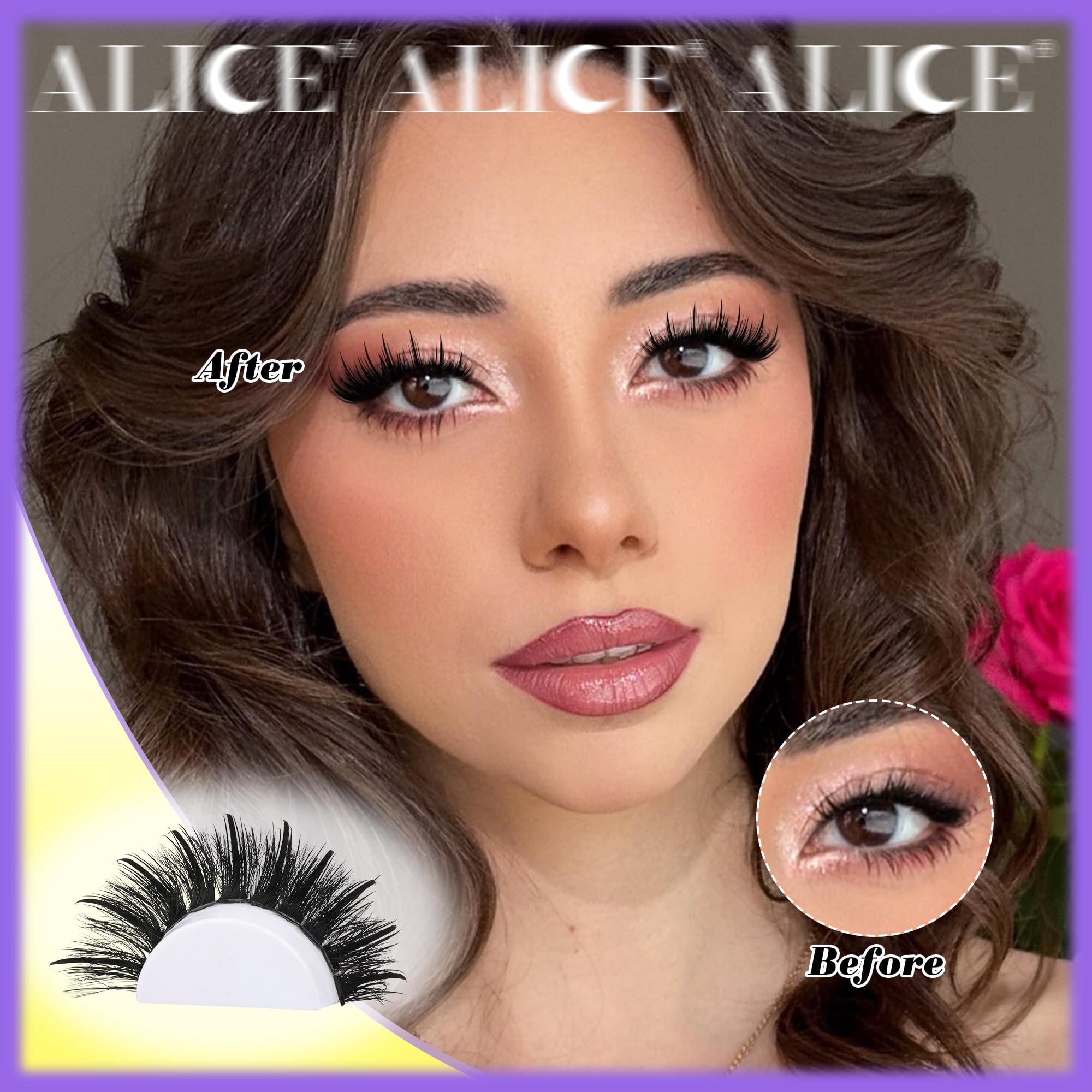 ALICE Wispy Lash Clusters Kit 100D – D-Curl Manga Lashes, Glue, Tweezers, 228pcs