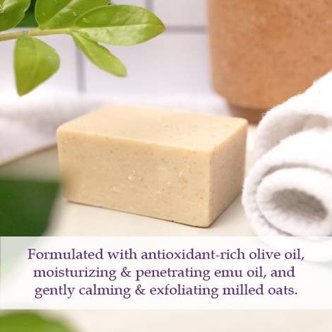 Noble Formula 1% Pyrithione Zinc Bar Soap with Emu Oil for Sensitive Skin | Alise's Emu Oil, 3.25 oz, Pack of 2