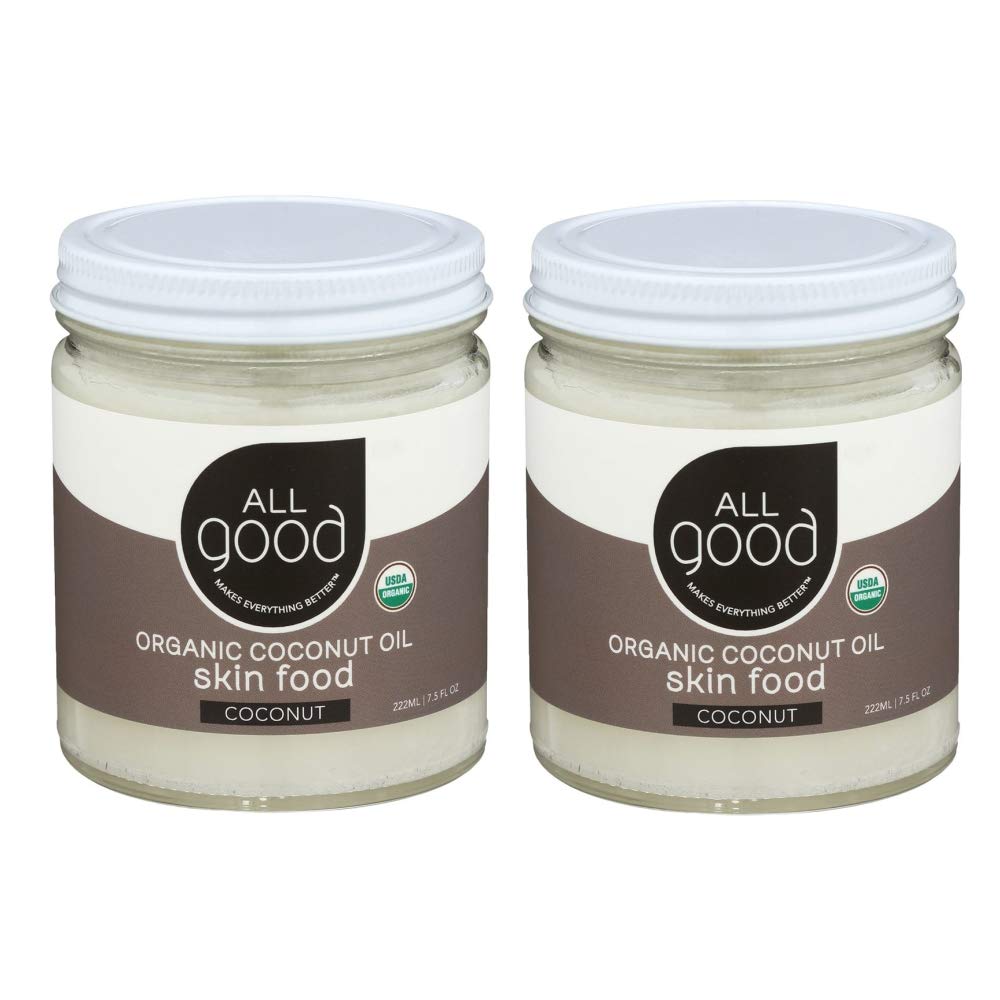 All Good Makes Everything Better Organic Coconut Oil Skin Food – Deep Moisture, Non-GMO, Vegan (2-Pack)