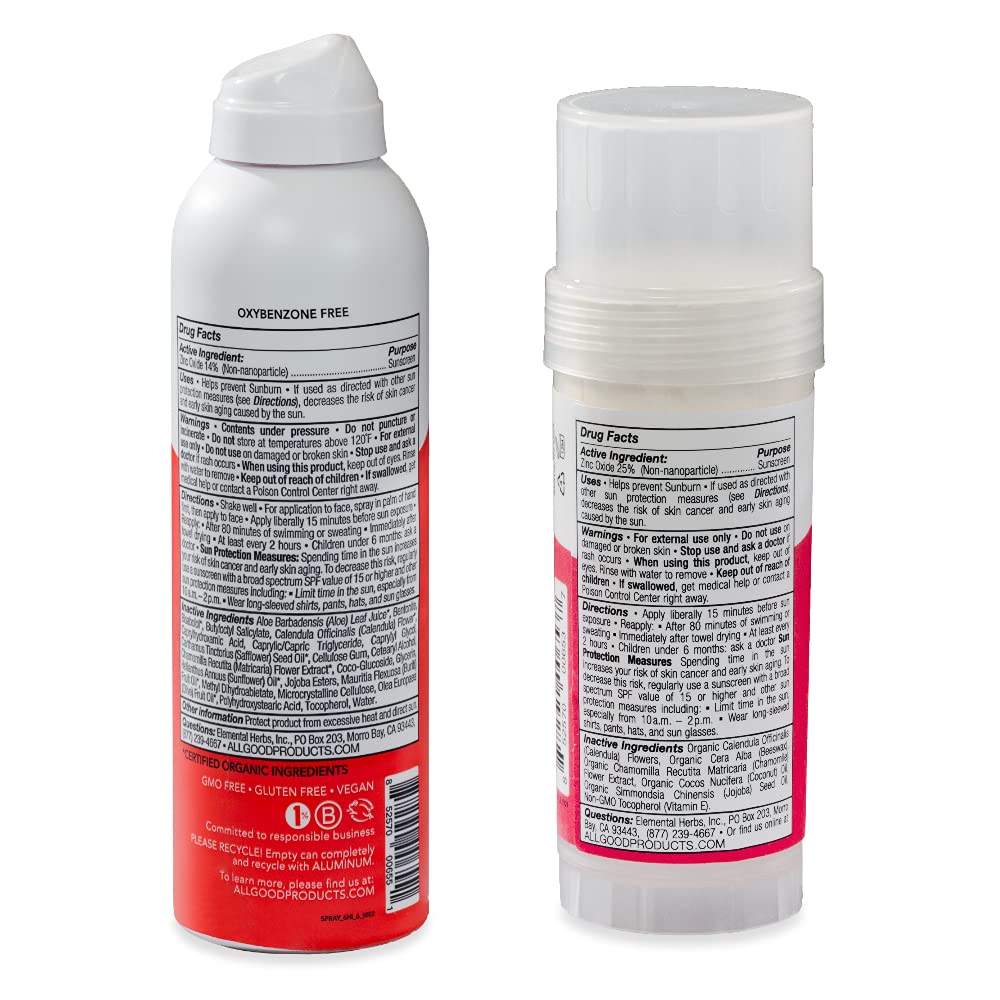 All Good Makes Everything Better Baby & Kids Mineral Sunscreen: Butter Sticks SPF 50 & Sprays SPF 30
