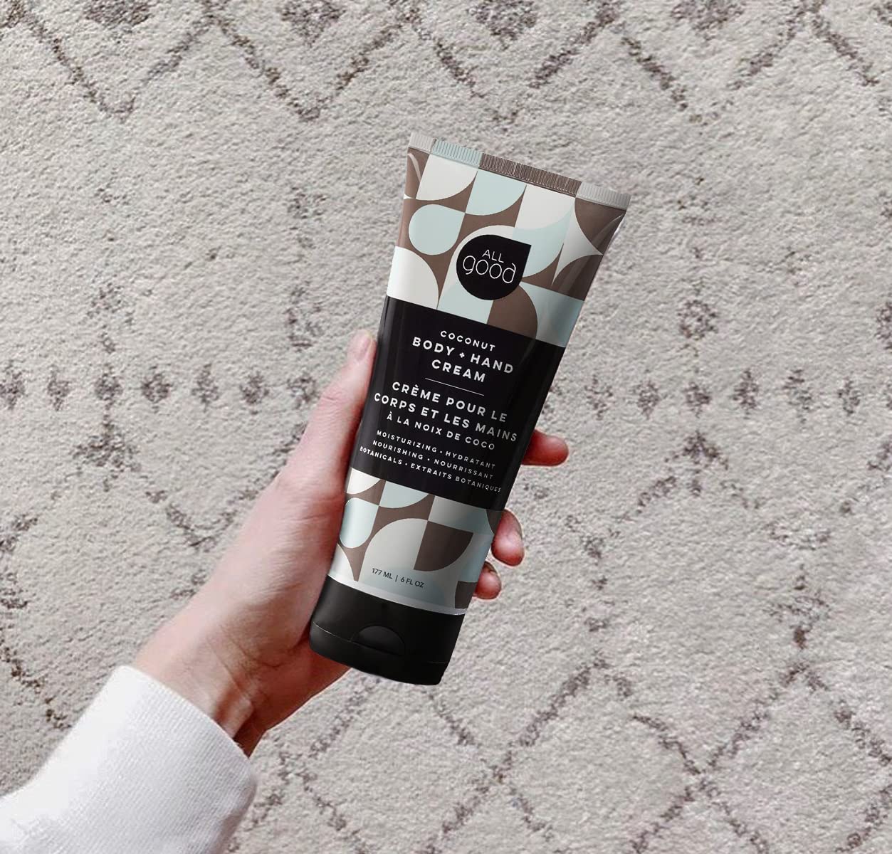 All Good Hand & Body Lotion — Organic Moisturizer with Cocoa Butter, Vitamin E, 3-Pack (Coconut, Lavender, Jasmine Rose)