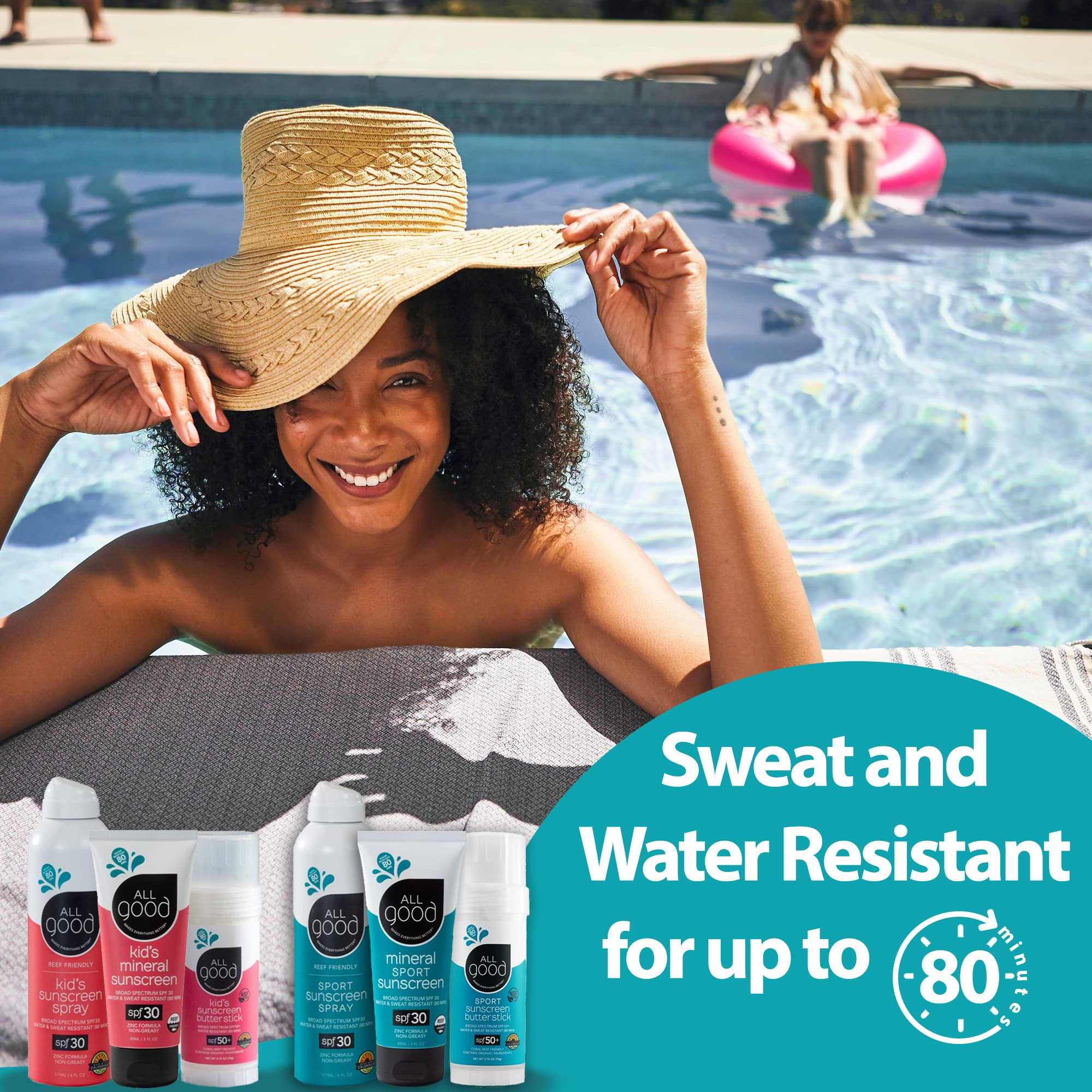 All Good Makes Everything Better Baby & Kids Mineral Sunscreen: Butter Sticks SPF 50 & Sprays SPF 30