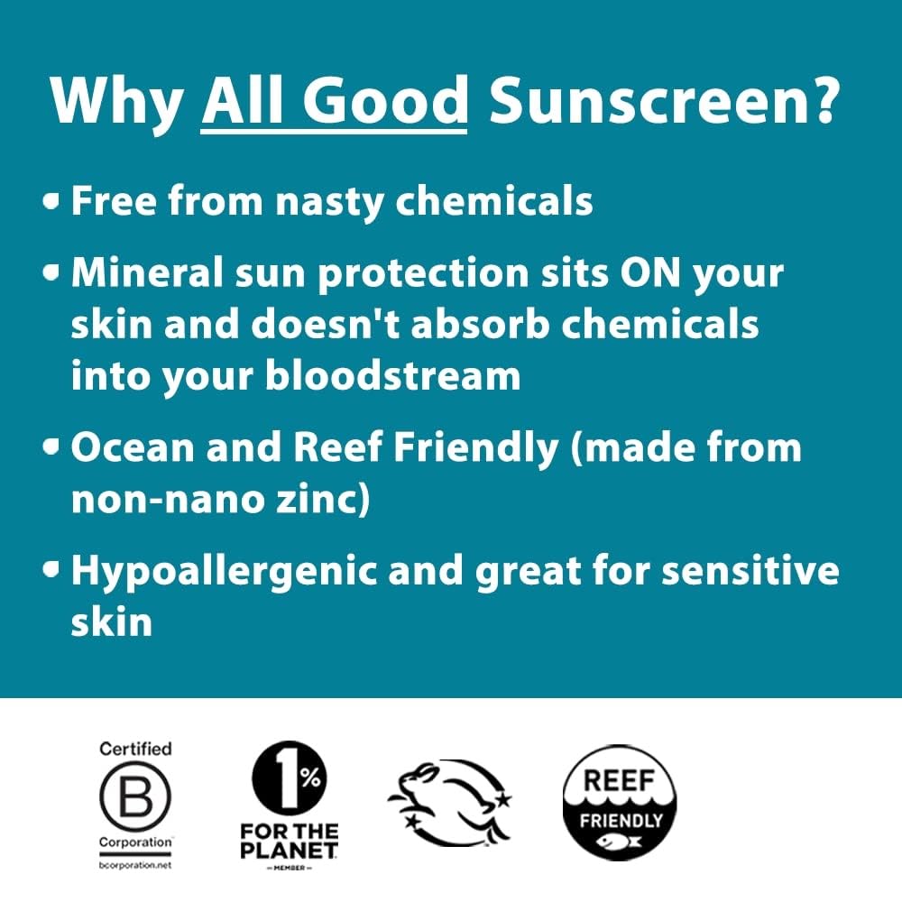 All Good Anti-Aging Daily Mineral Sunscreen SPF 50 | Hyaluronic Acid, Niacinamide, Calendula | 1oz