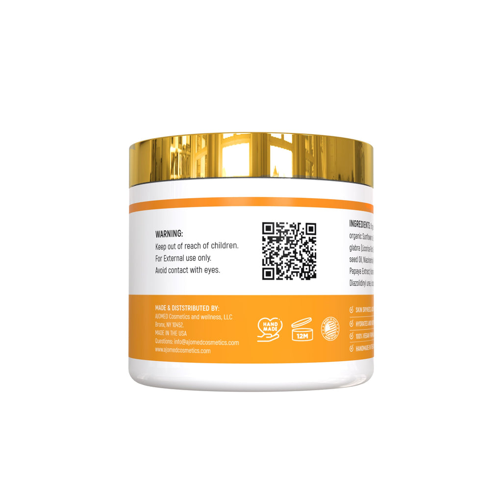 Turmeric Body Cream – Handmade Niacinamide Papaya Turmeric Moisturizer for All Skin Types | 8 oz