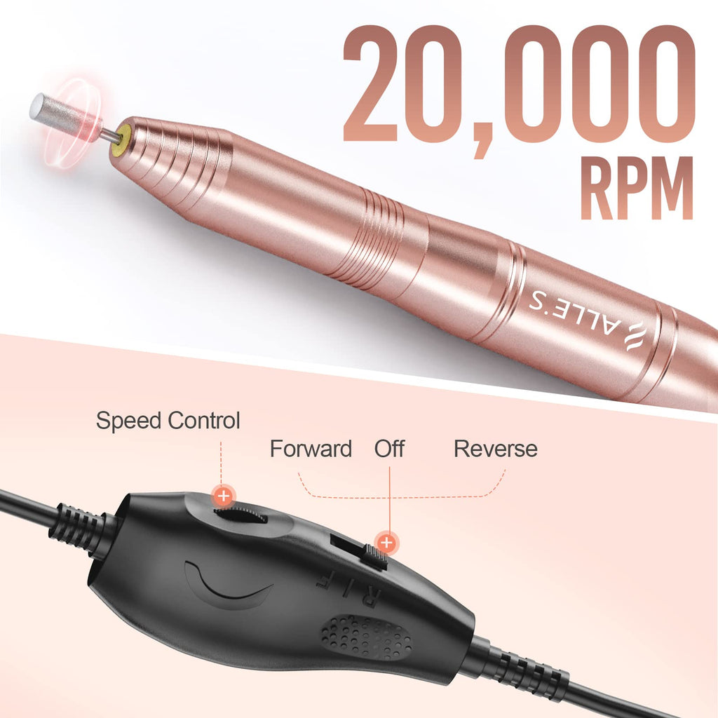ALLE'S 20000RPM Nail Drill Kit — Portable Efile for Acrylic & Gel Nails