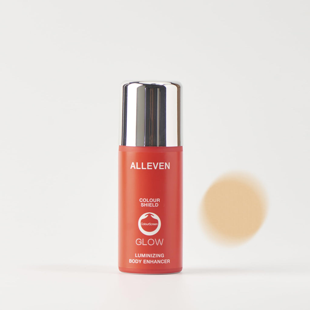 ALLEVEN Color Shield Spray Body Makeup – Pearl Shimmer, 100 ml | Luminous Finish