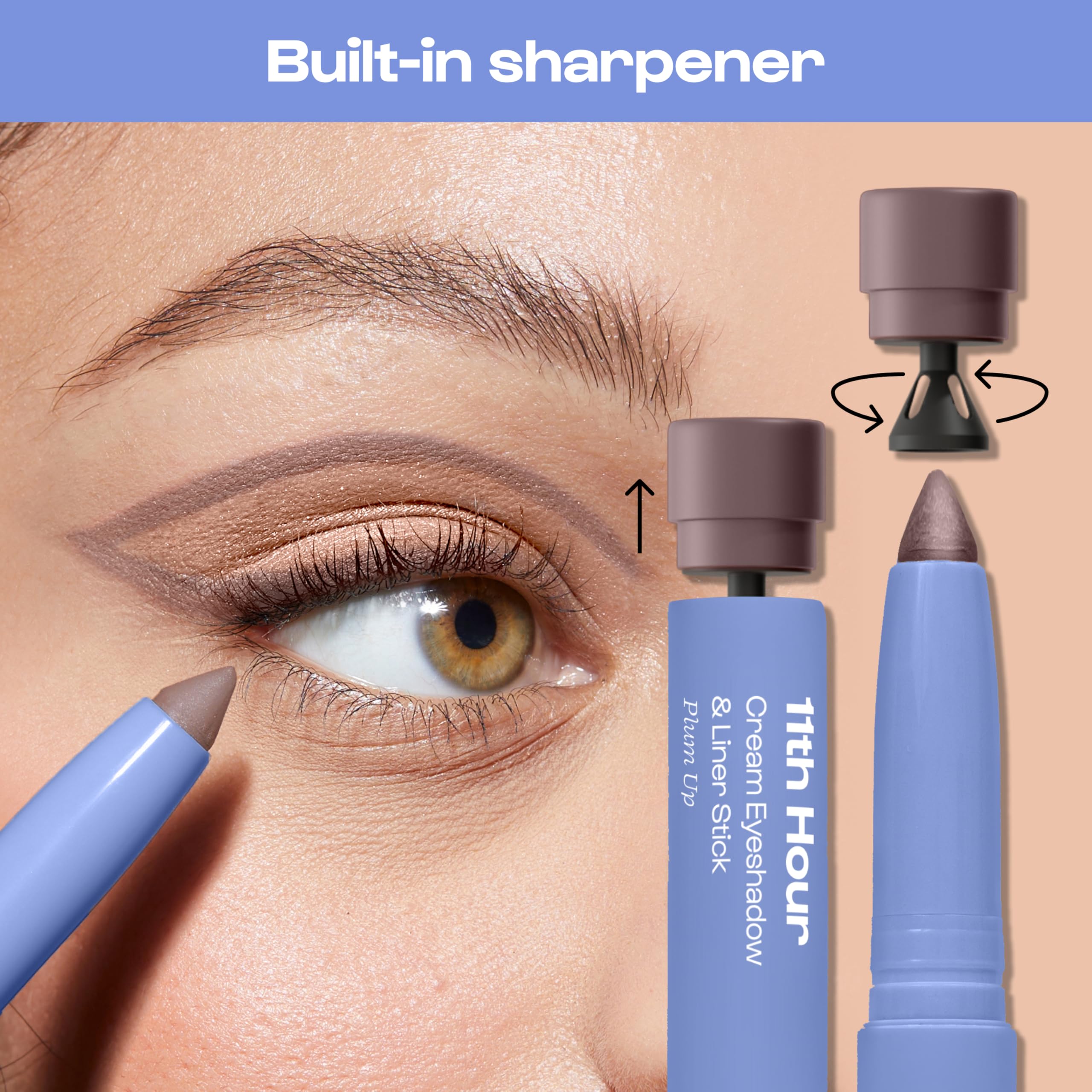 ALLEYOOP 11th Hour Waterproof Cream Eyeshadow Stick – Rose Shimmer, Long-Lasting 2-in-1 Eye Shadow & Liner