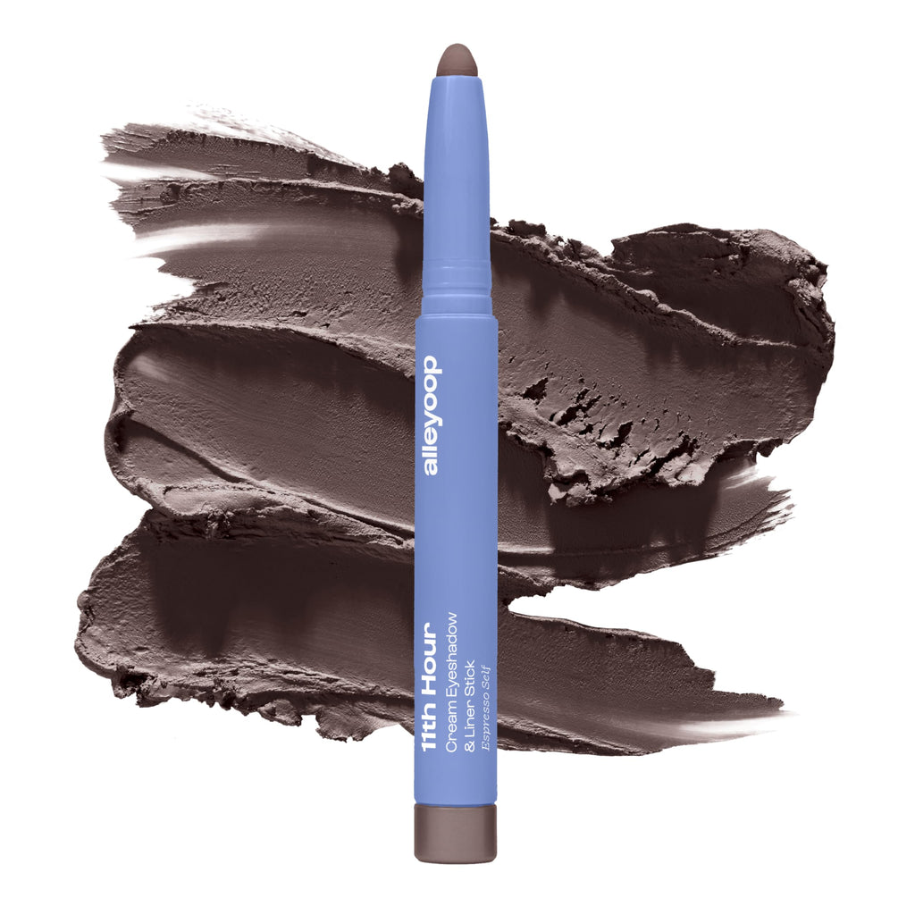 ALLEYOOP 11th Hour Waterproof Cream Eyeshadow Stick – Long-Lasting Matte Eyeshadow & Liner in Smoky Mocha