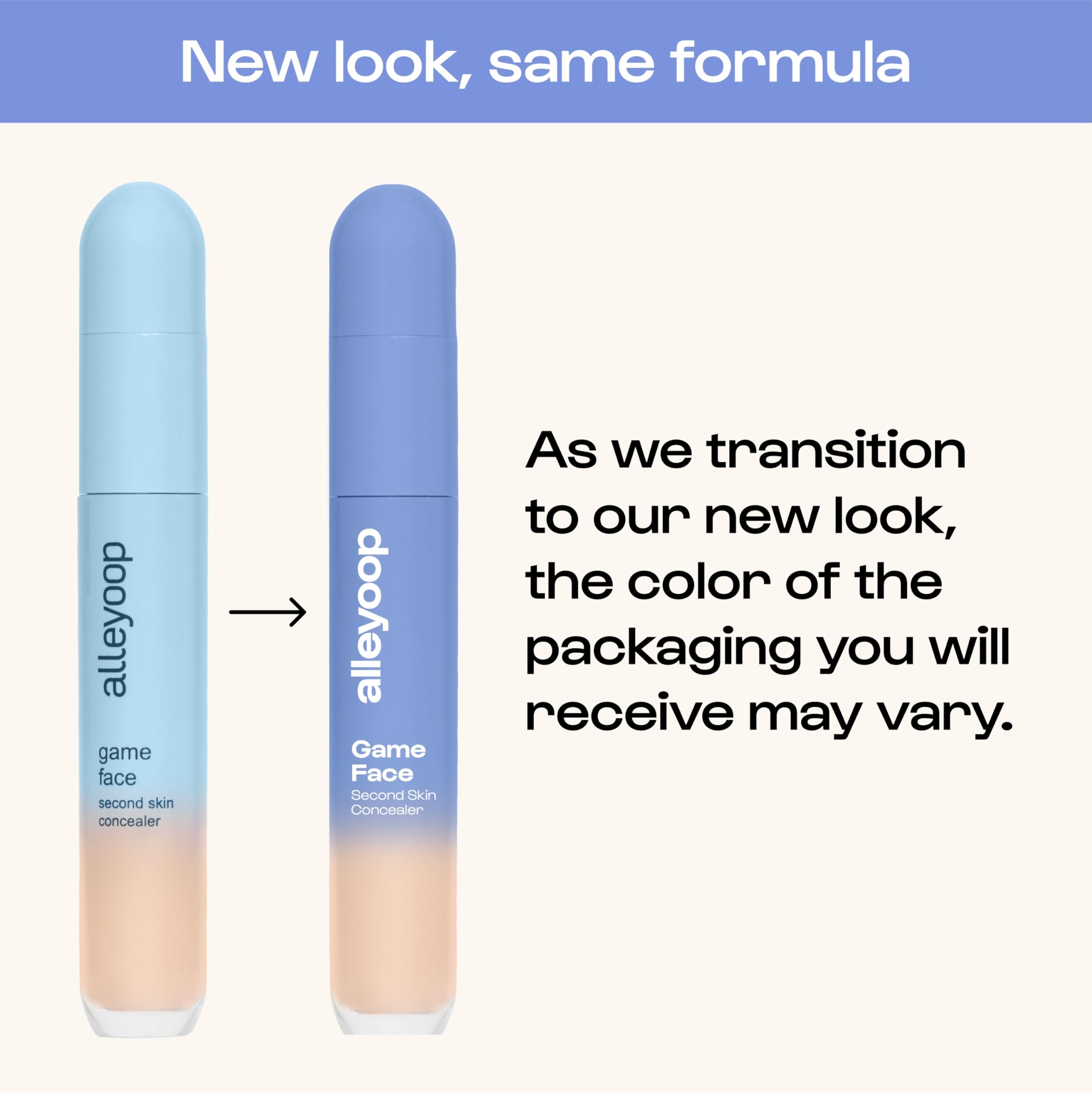 ALLEYOOP Game Face Concealer – Lightweight, Hydrating Under-Eye Concealer with Aloe Stem Cell