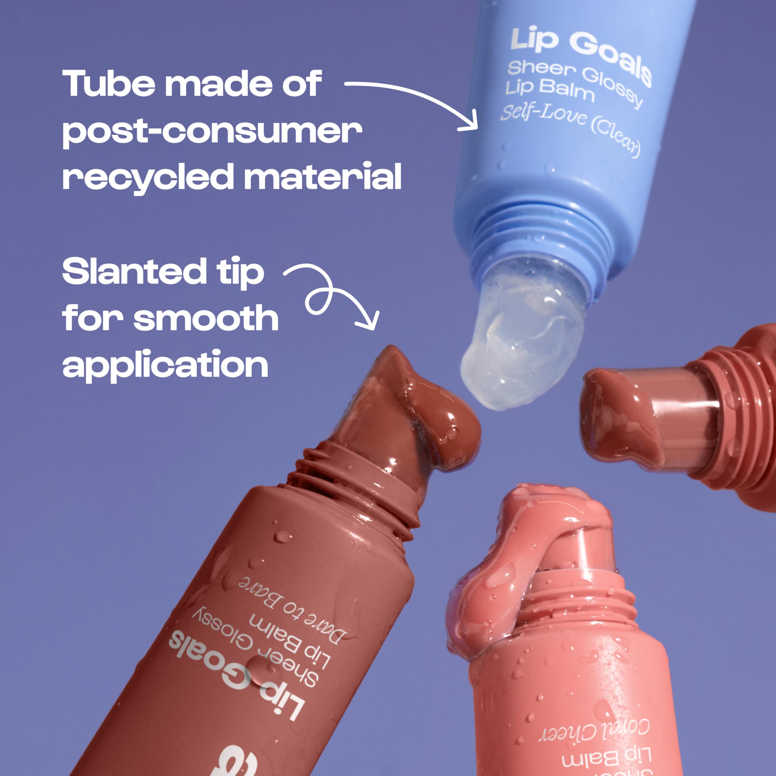 ALLEYOOP Lip Goals – Moisturizing Lip Balm with Clean Vegan Formula, Sheer Rosy Brown Tint