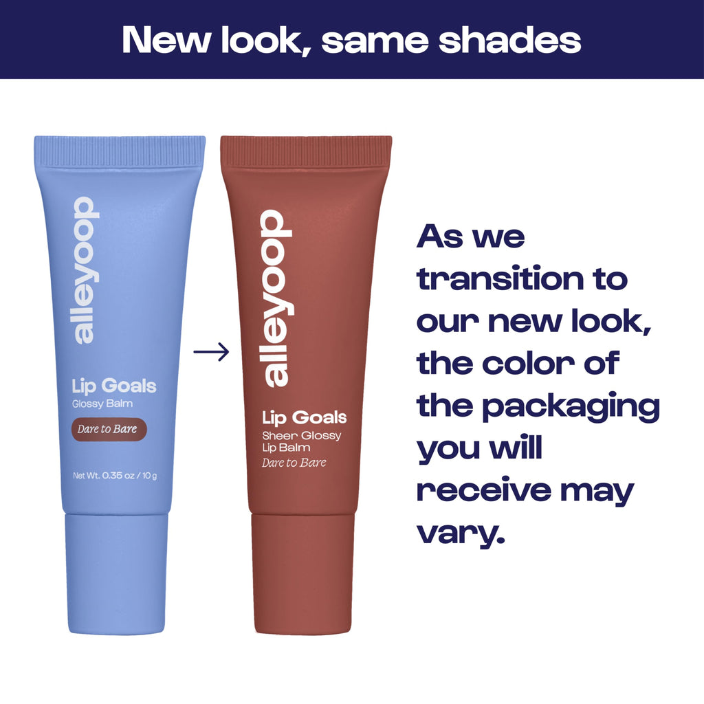 ALLEYOOP Lip Goals – Moisturizing Lip Balm with Clean Vegan Formula, Sheer Rosy Brown Tint