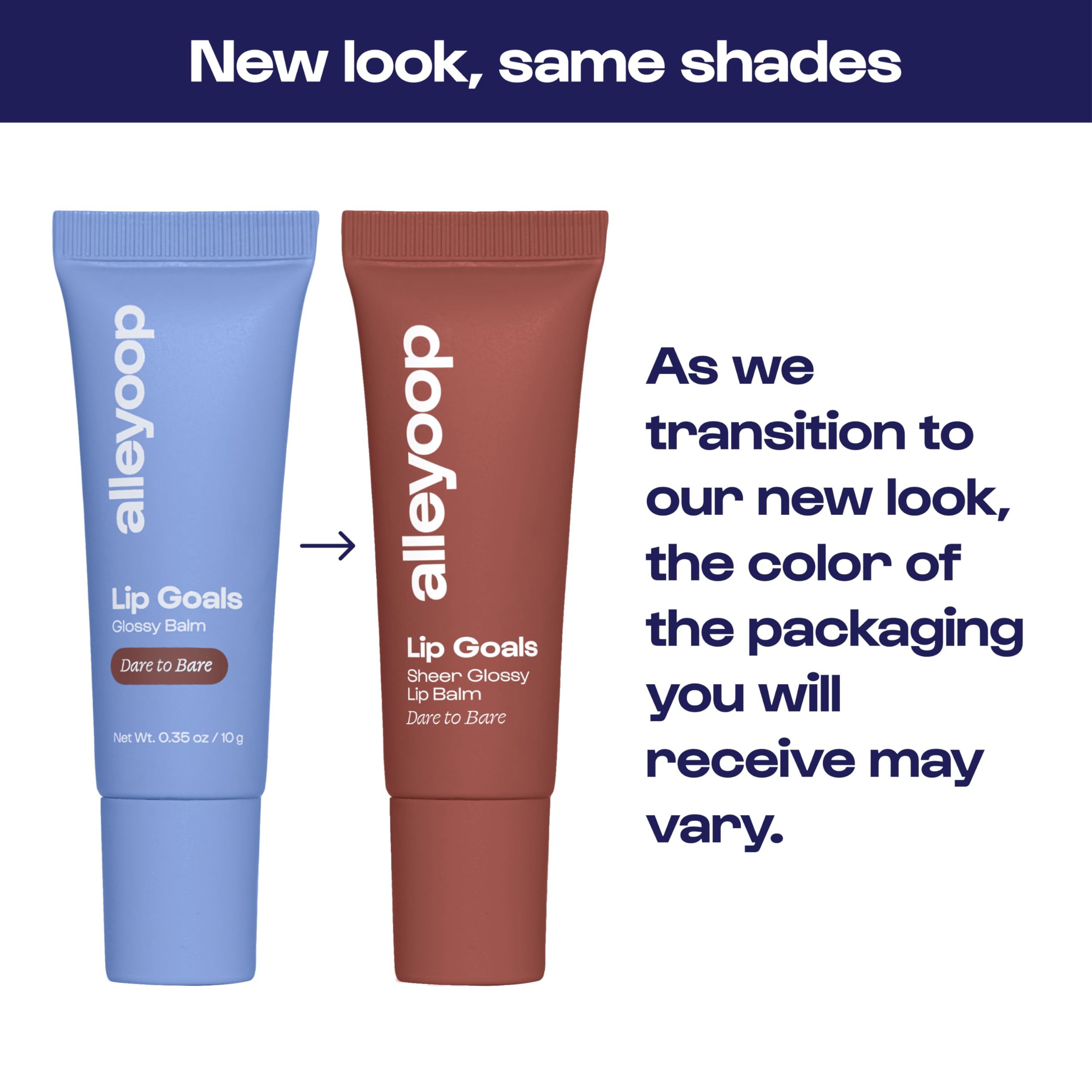 ALLEYOOP Lip Goals – Moisturizing Lip Balm with Clean Vegan Formula, Sheer Rosy Brown Tint