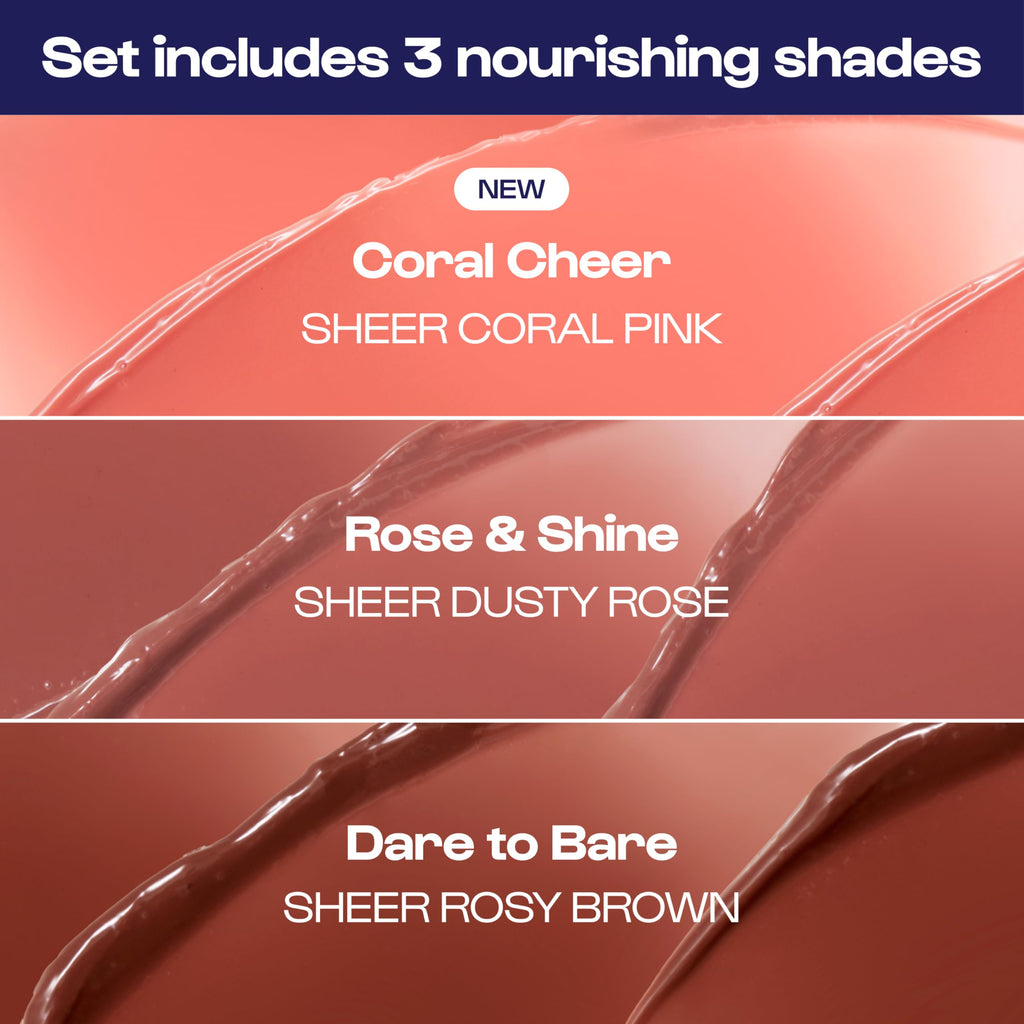 ALLEYOOP Lip Goals Trio – Hydrating 3-Piece Lip Balm Set | Vegan, Cruelty-Free