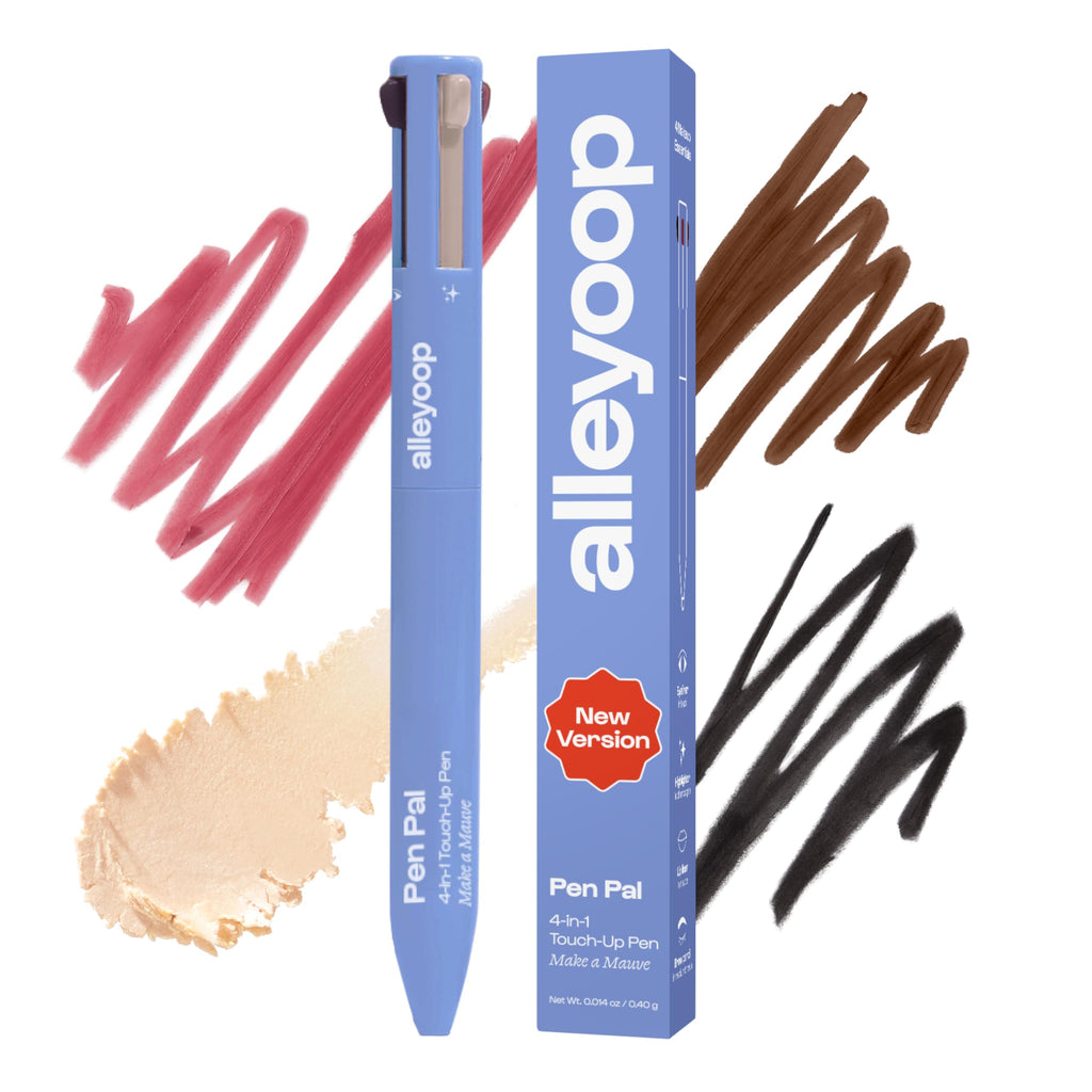 ALLEYOOP Pen Pal 4-in-1 Makeup Pen – Eyeliner, Lip Liner, Highlighter & Brow Pencil – Vegan & Cruelty-Free – Making Mauve