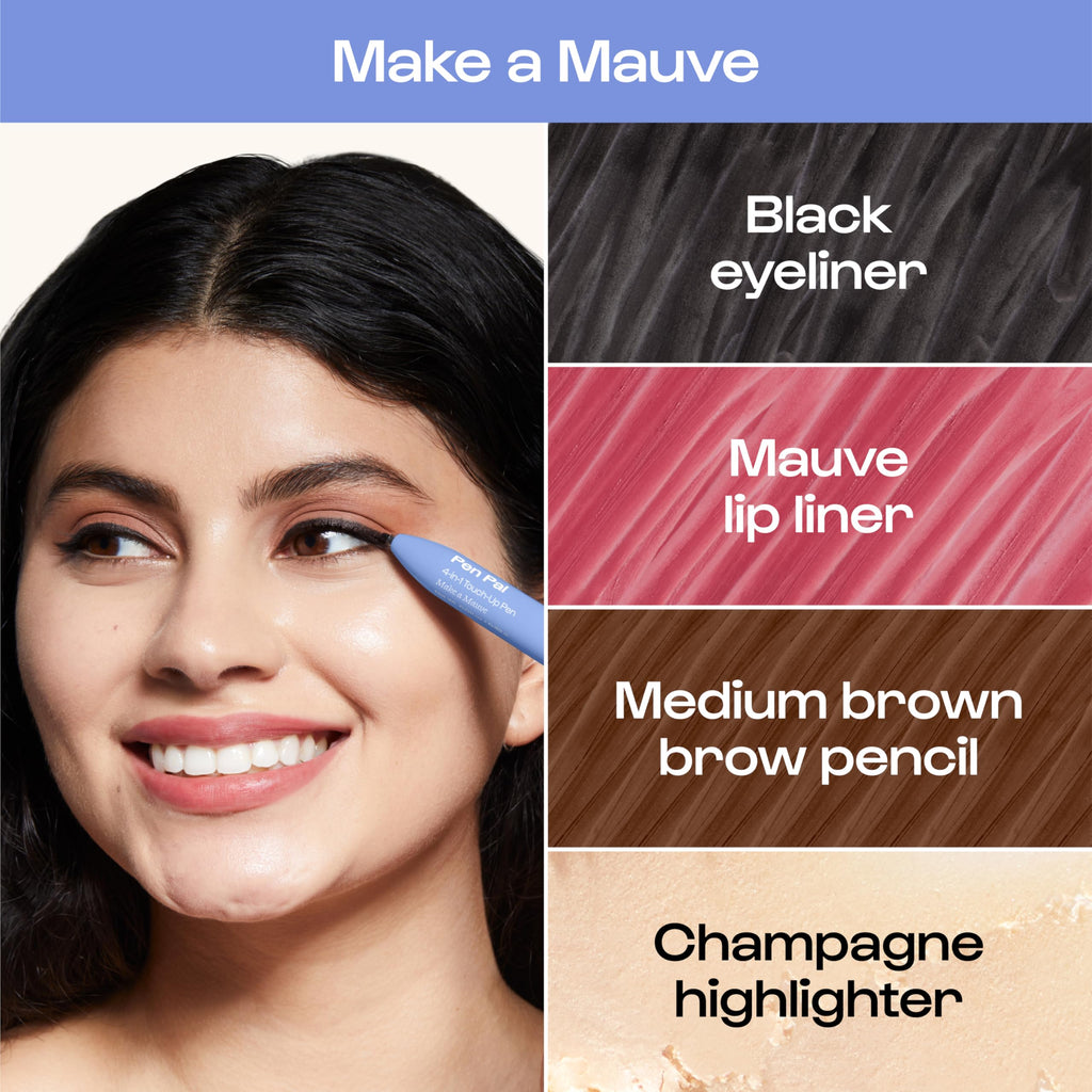 ALLEYOOP Pen Pal 4-in-1 Makeup Pen – Eyeliner, Lip Liner, Highlighter & Brow Pencil – Vegan & Cruelty-Free – Making Mauve