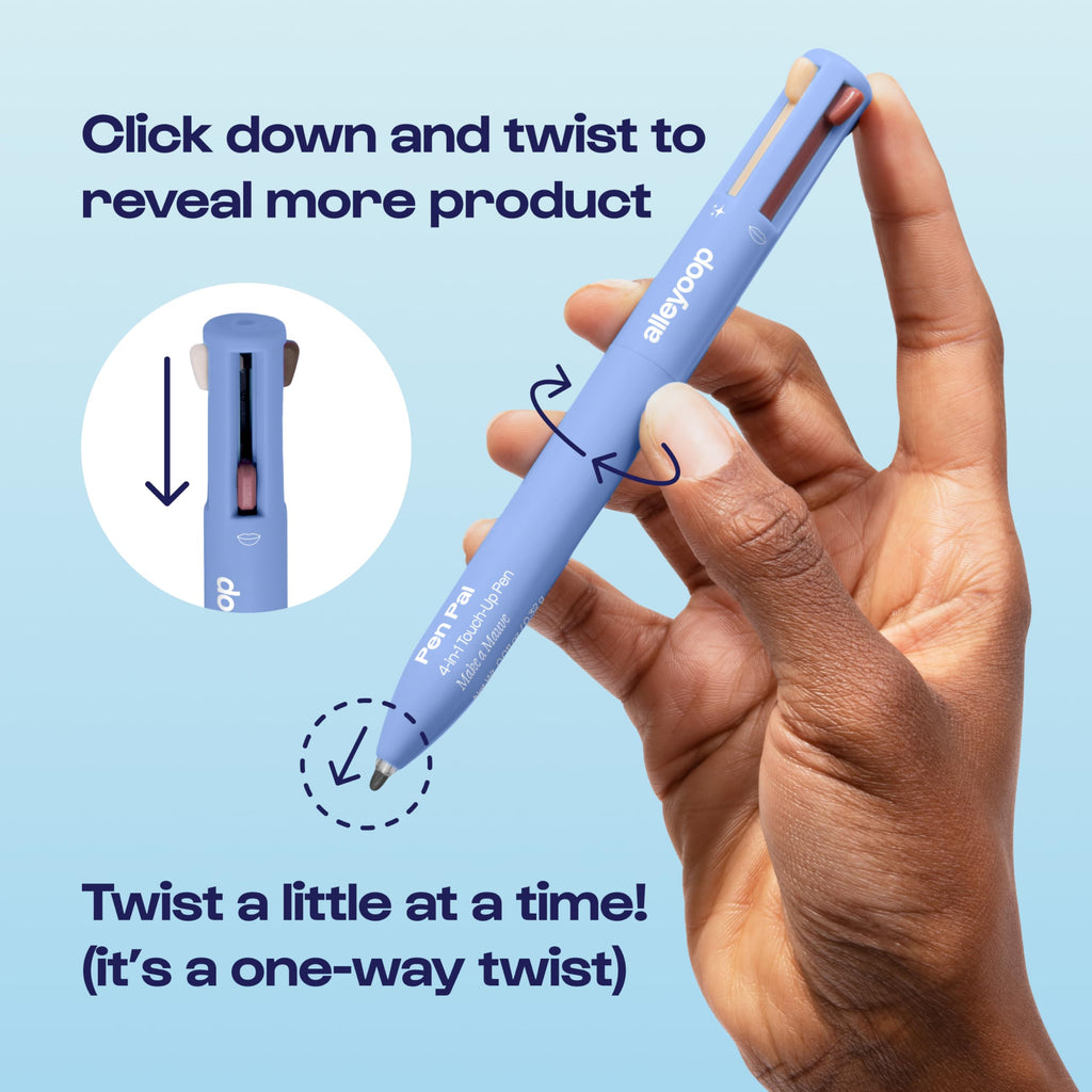 ALLEYOOP Pen Pal 4-in-1 Makeup Pen – Eyeliner, Lip Liner, Highlighter & Brow Pencil – Vegan & Cruelty-Free – Making Mauve